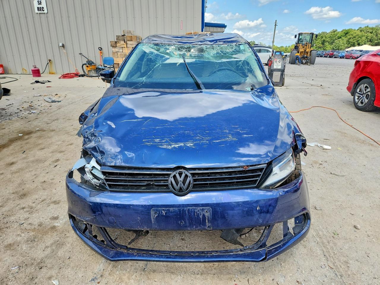 2011 Volkswagen Jetta Se Blue vin: 3VWDX7AJ0BM383982