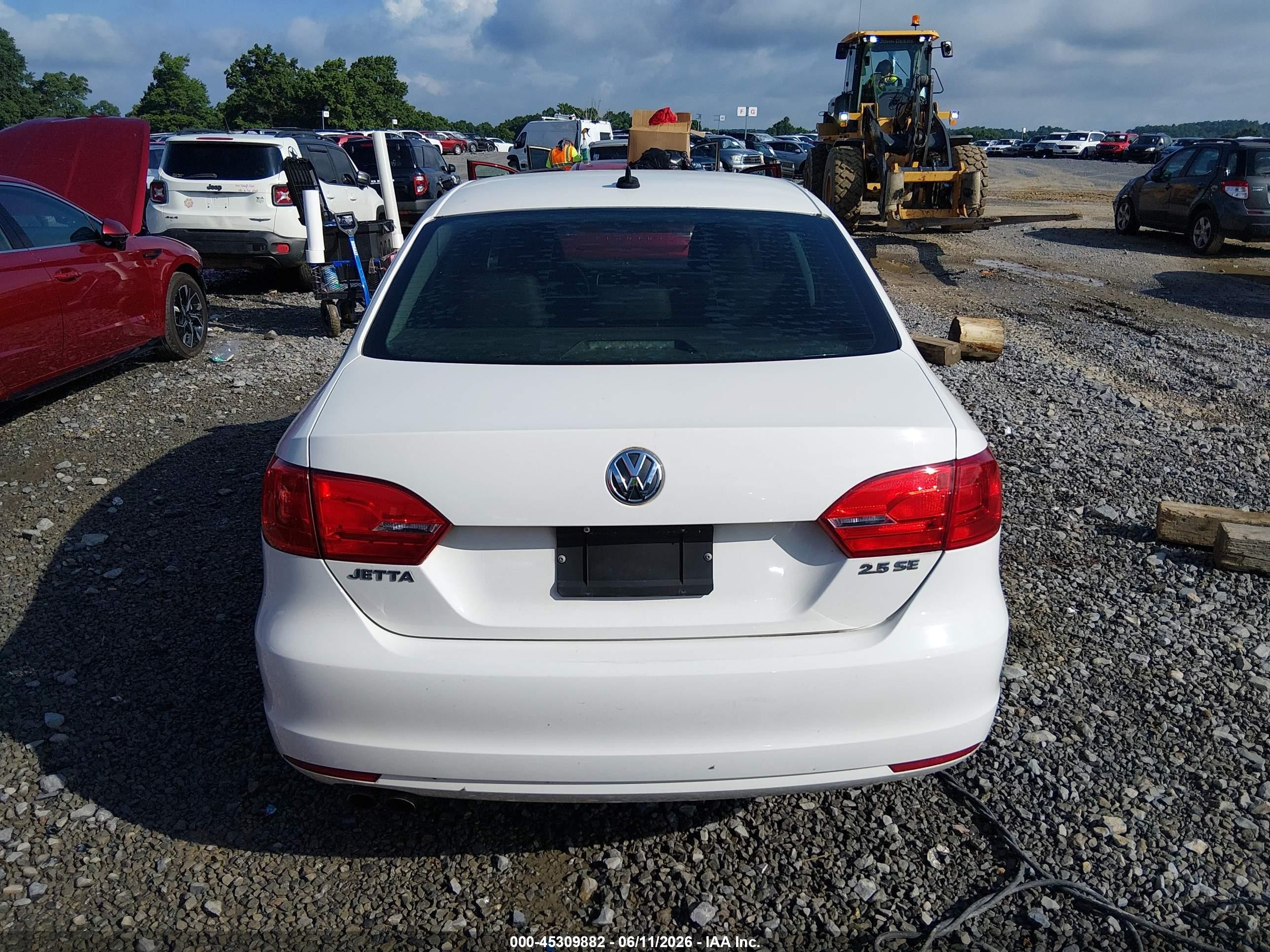 2012 Volkswagen Jetta 2.5l Se White vin: 3VWDX7AJ0CM107870