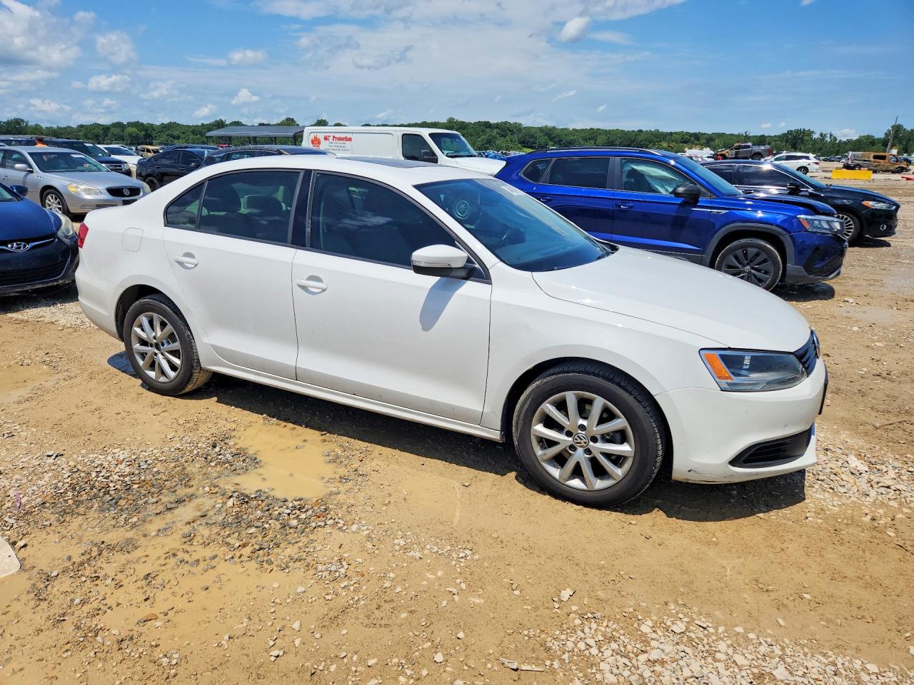 2012 Volkswagen Jetta Se White vin: 3VWDX7AJ0CM308894