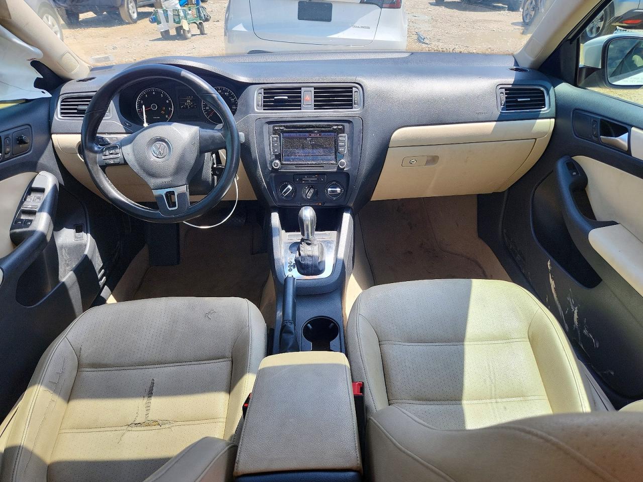 2012 Volkswagen Jetta Se White vin: 3VWDX7AJ0CM308894
