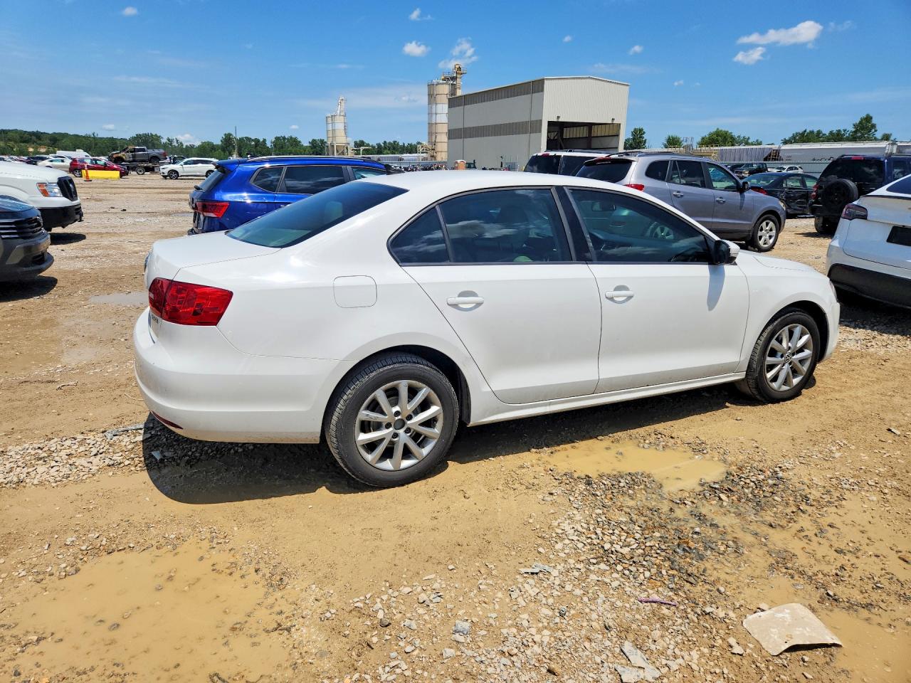 2012 Volkswagen Jetta Se White vin: 3VWDX7AJ0CM308894