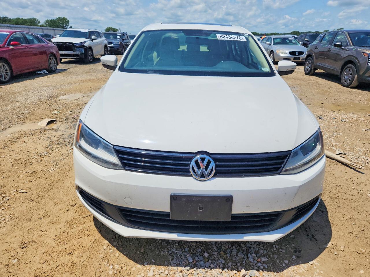 2012 Volkswagen Jetta Se White vin: 3VWDX7AJ0CM308894