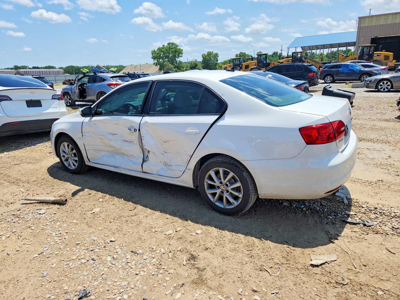 2012 Volkswagen Jetta Se White vin: 3VWDX7AJ0CM308894