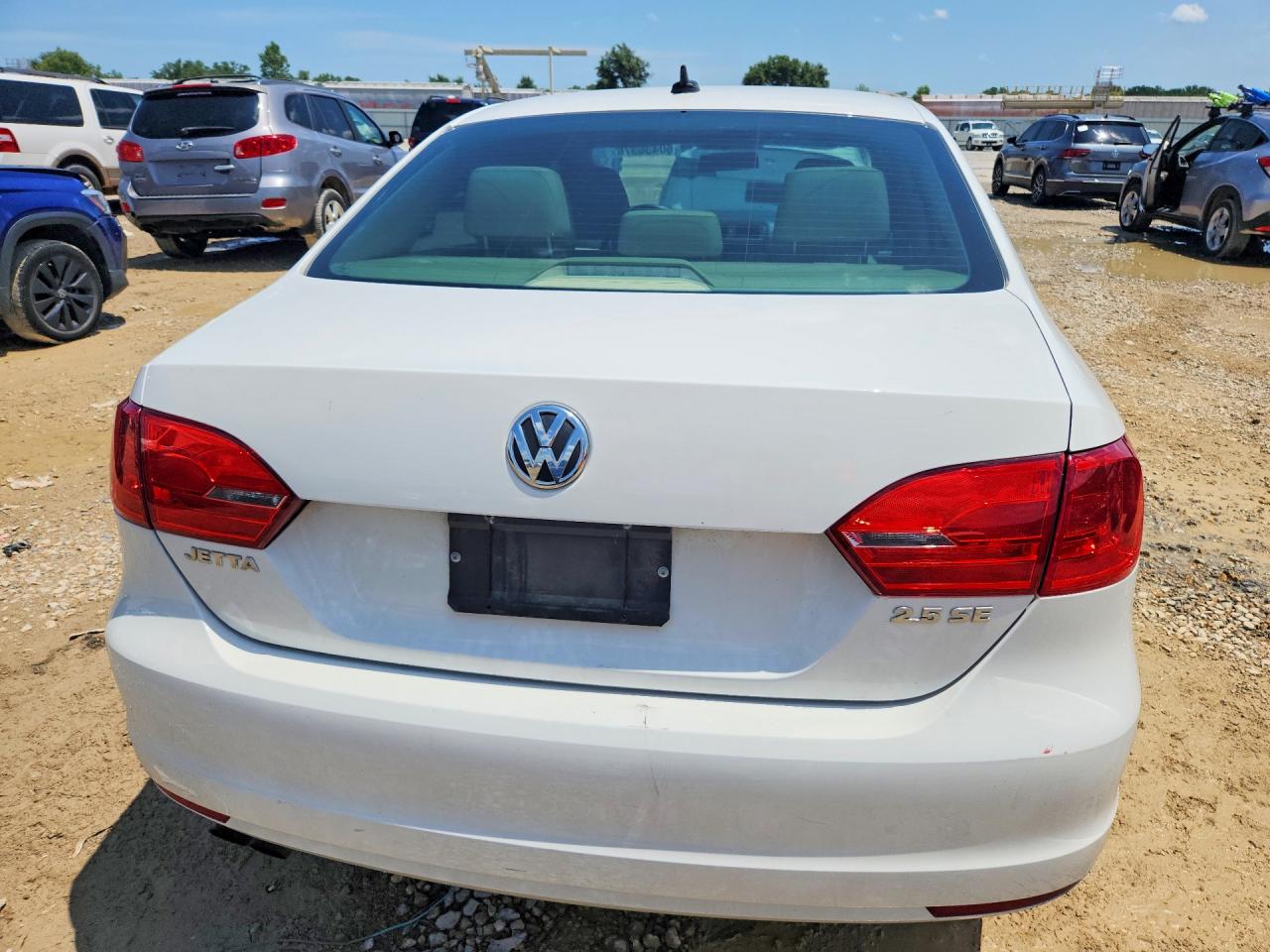 2012 Volkswagen Jetta Se White vin: 3VWDX7AJ0CM308894