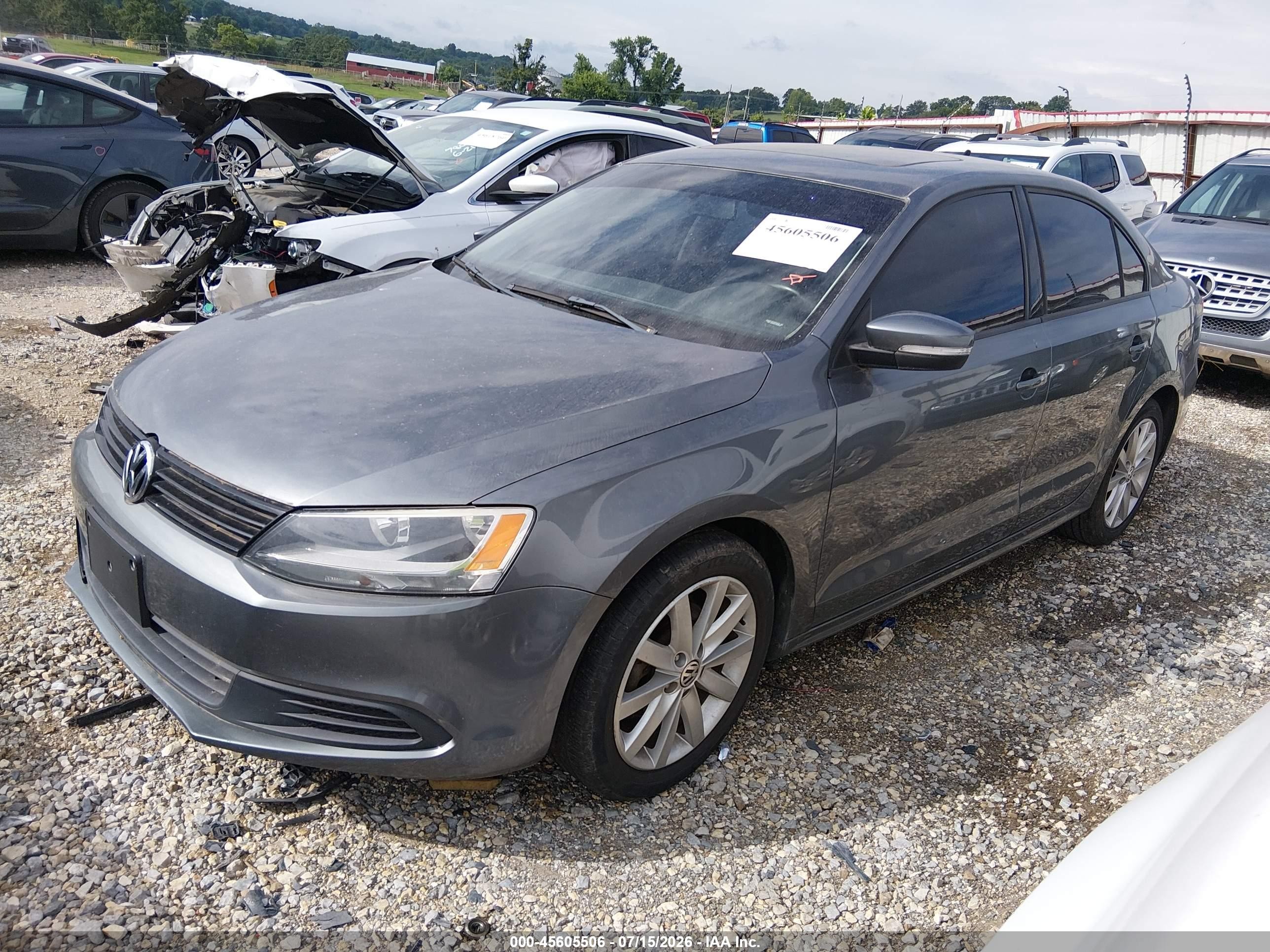 2012 Volkswagen Jetta 2.5l Se Gray vin: 3VWDX7AJ0CM396958