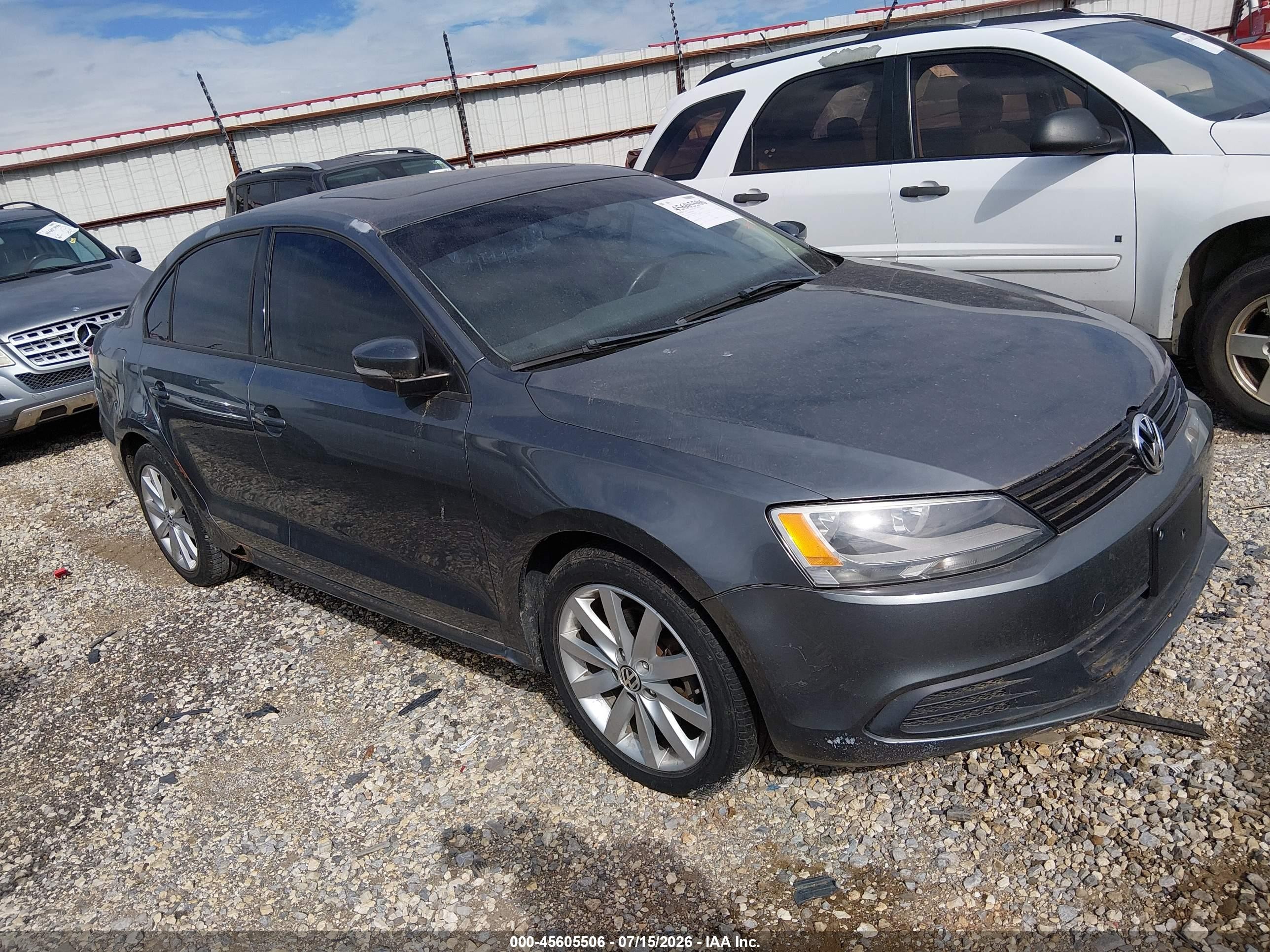 2012 Volkswagen Jetta 2.5l Se Gray vin: 3VWDX7AJ0CM396958