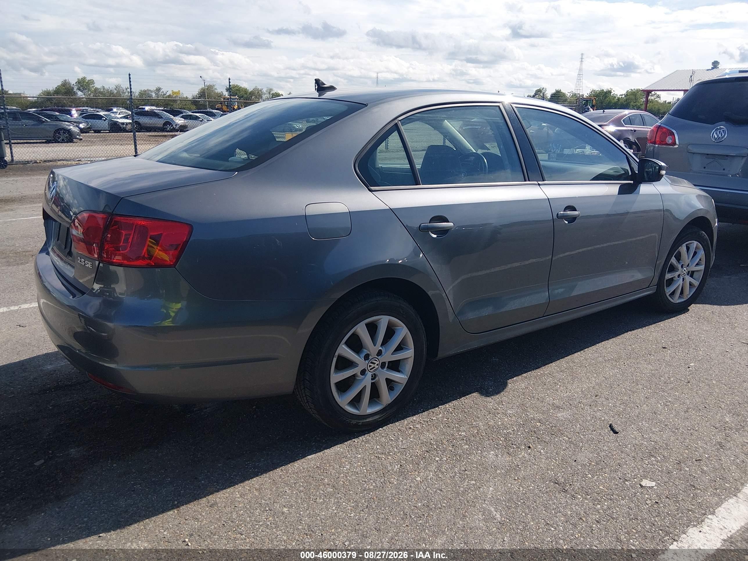 2012 Volkswagen Jetta 2.5l Se Gray vin: 3VWDX7AJ0CM413130