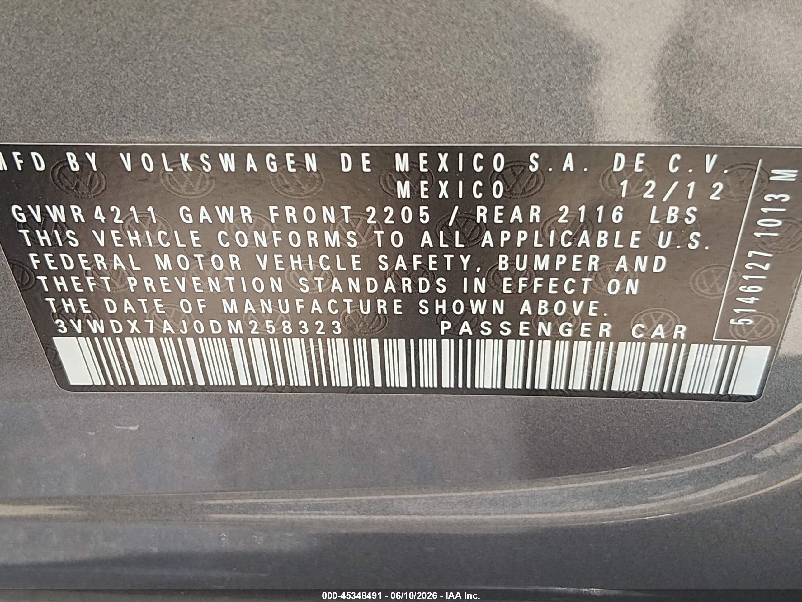 2013 Volkswagen Jetta 2.5l Se Gray vin: 3VWDX7AJ0DM258323