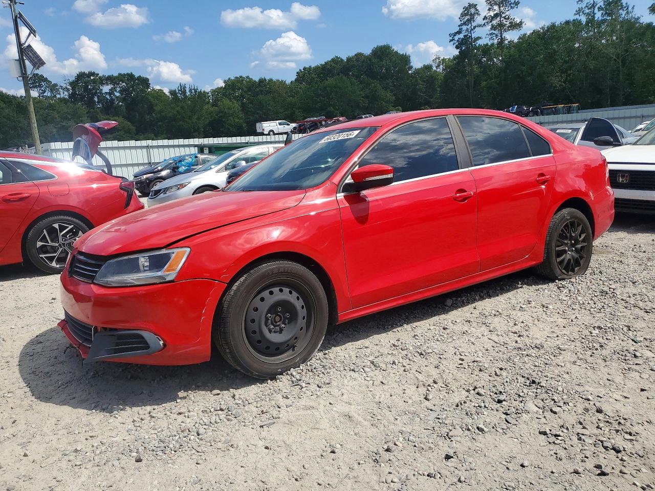 2013 Volkswagen Jetta Se Red vin: 3VWDX7AJ0DM289071
