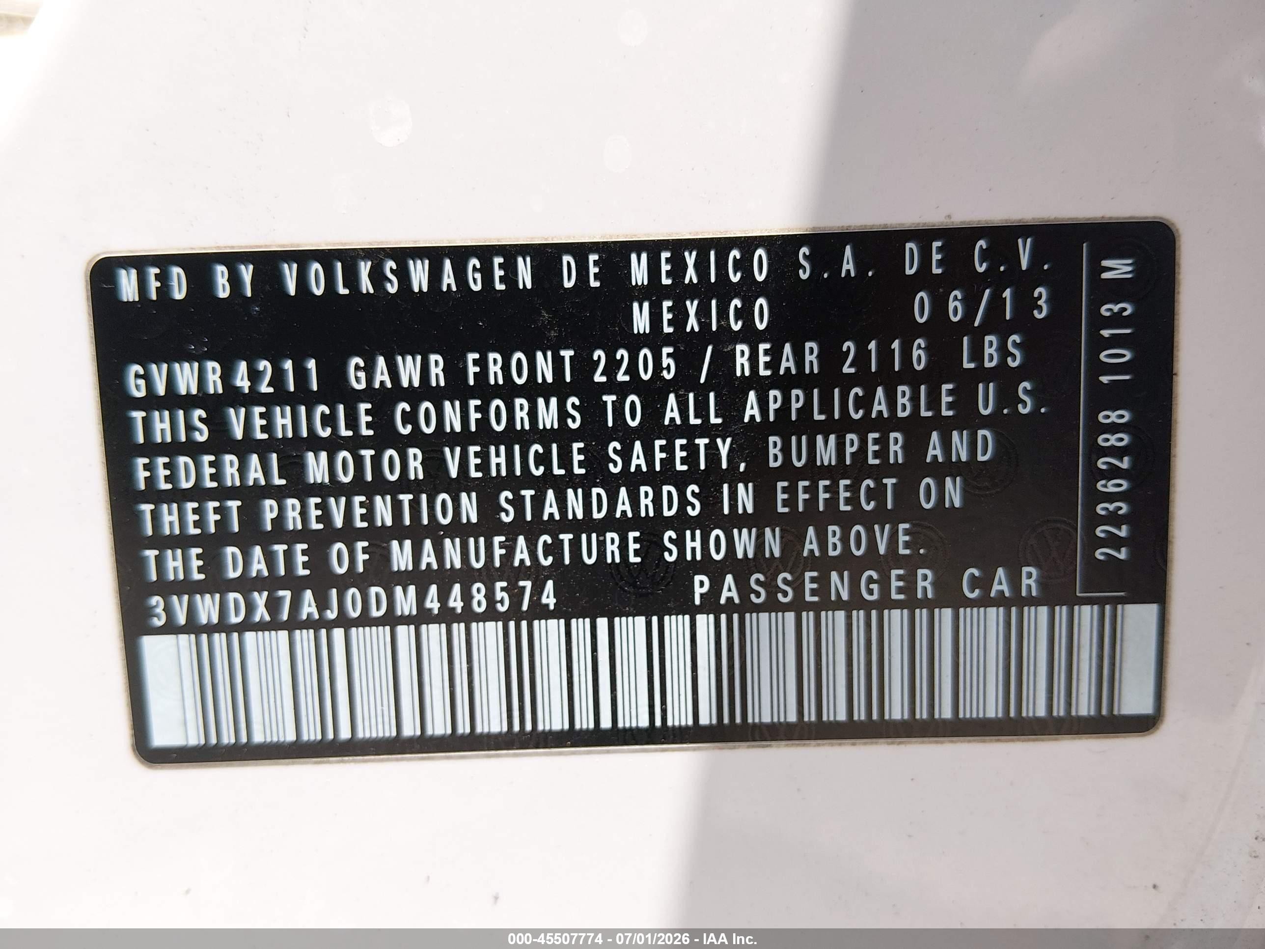 2013 Volkswagen Jetta 2.5l Se White vin: 3VWDX7AJ0DM448574