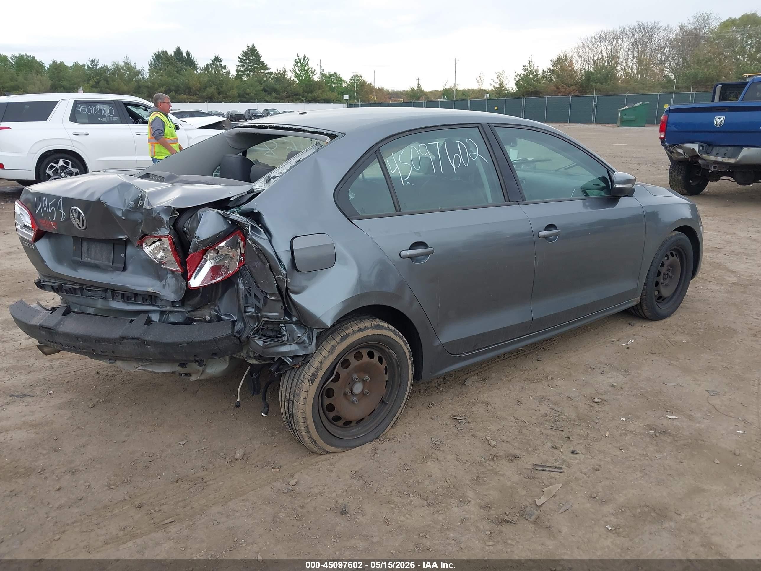 2011 Volkswagen Jetta 2.5l Se Gray vin: 3VWDX7AJ1BM354958