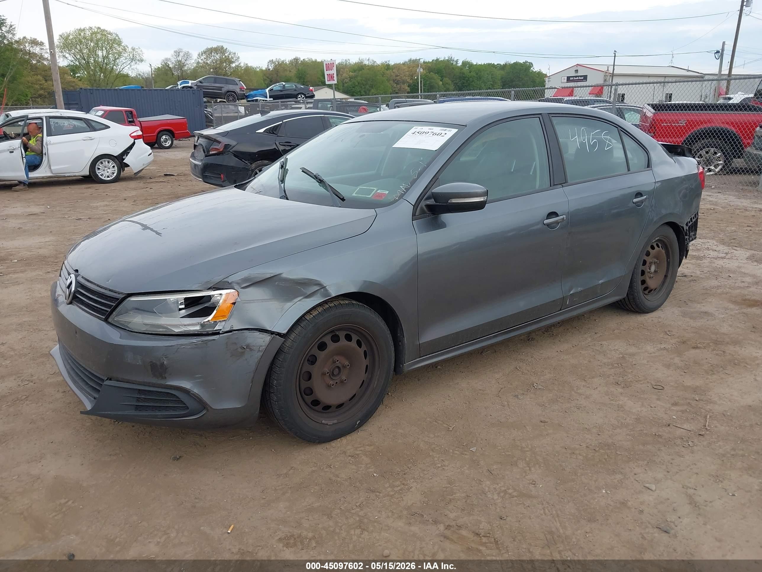 2011 Volkswagen Jetta 2.5l Se Gray vin: 3VWDX7AJ1BM354958