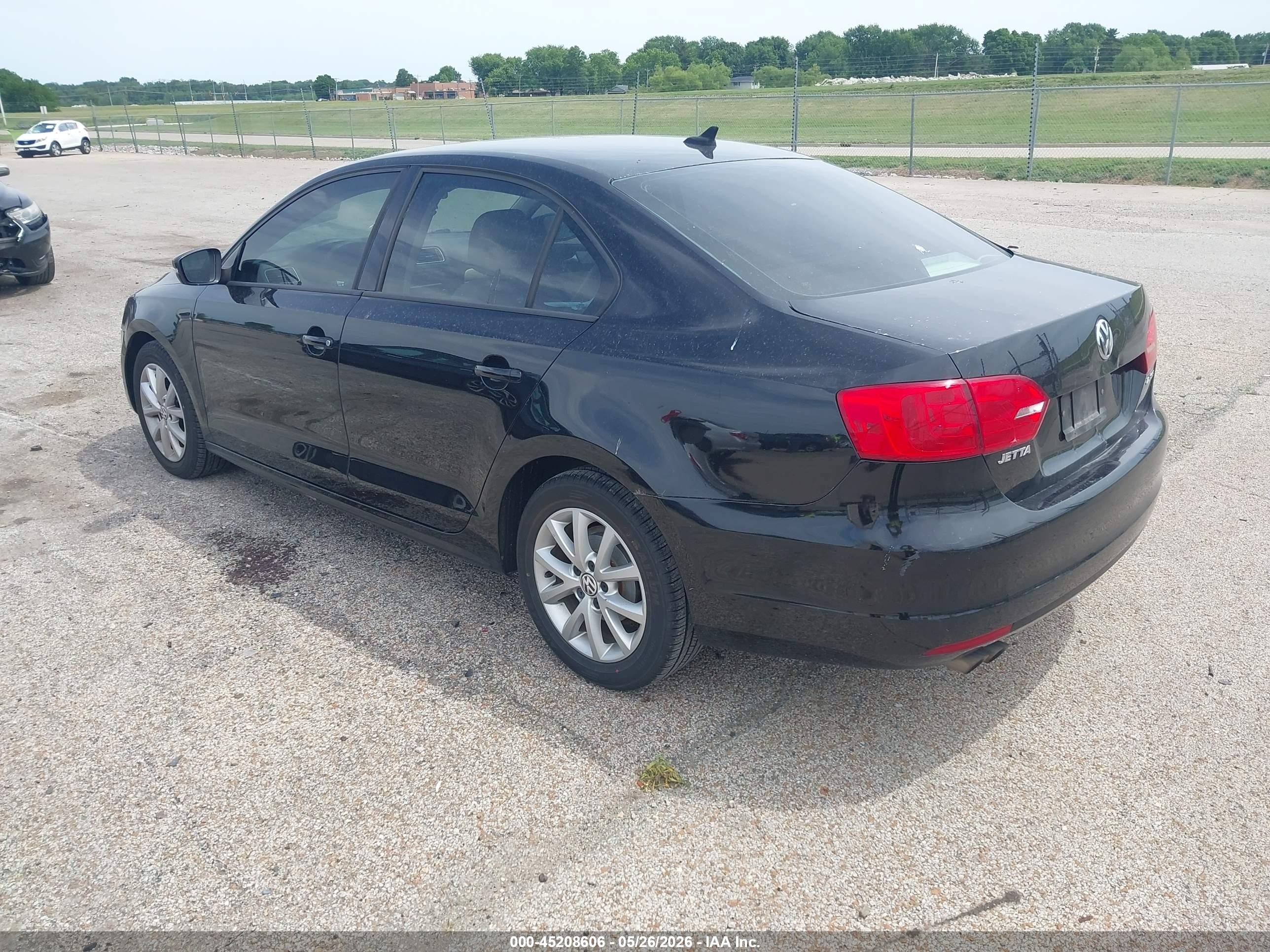 2012 Volkswagen Jetta 2.5l Se Black vin: 3VWDX7AJ1CM074572