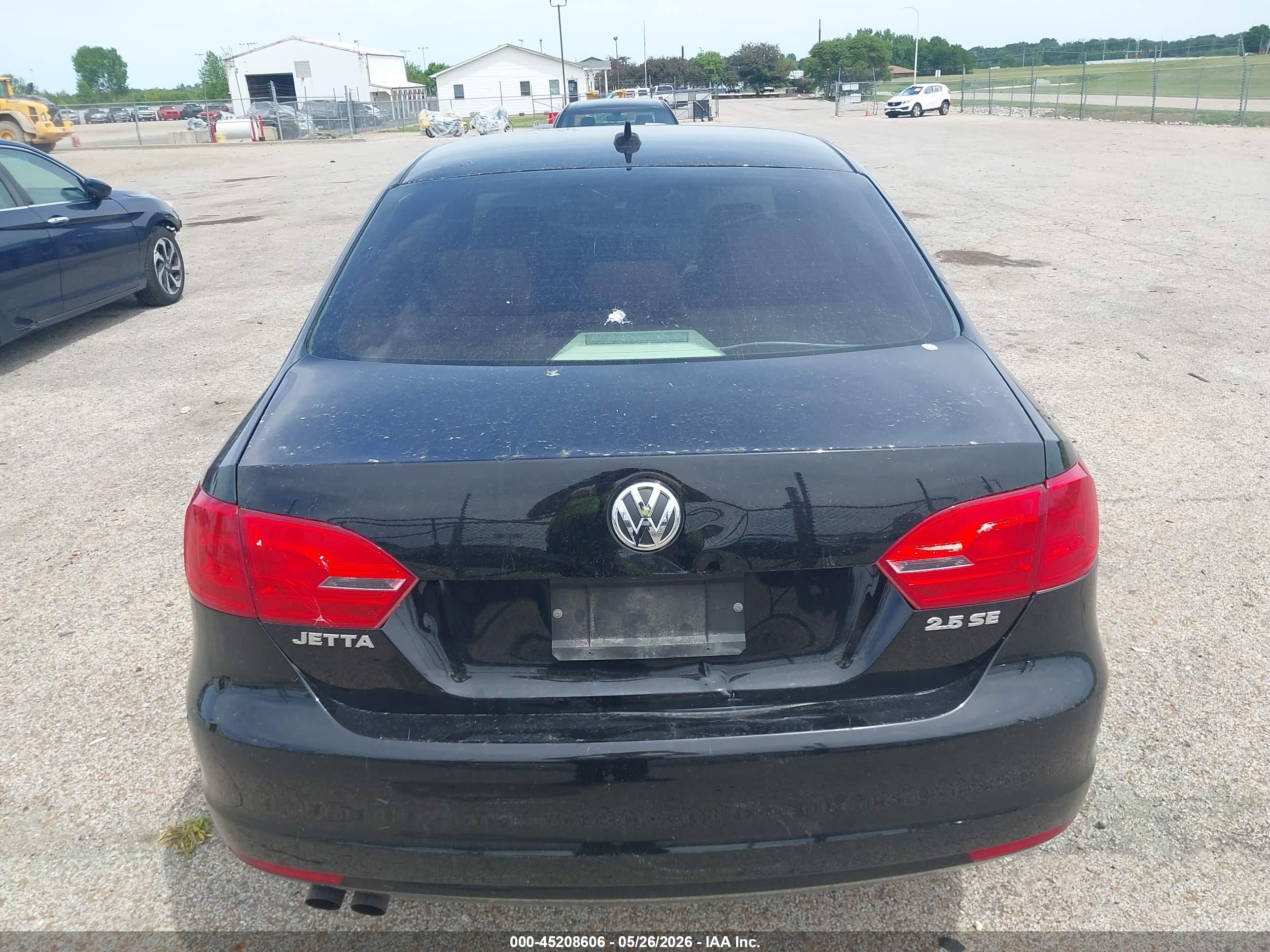 2012 Volkswagen Jetta 2.5l Se Black vin: 3VWDX7AJ1CM074572