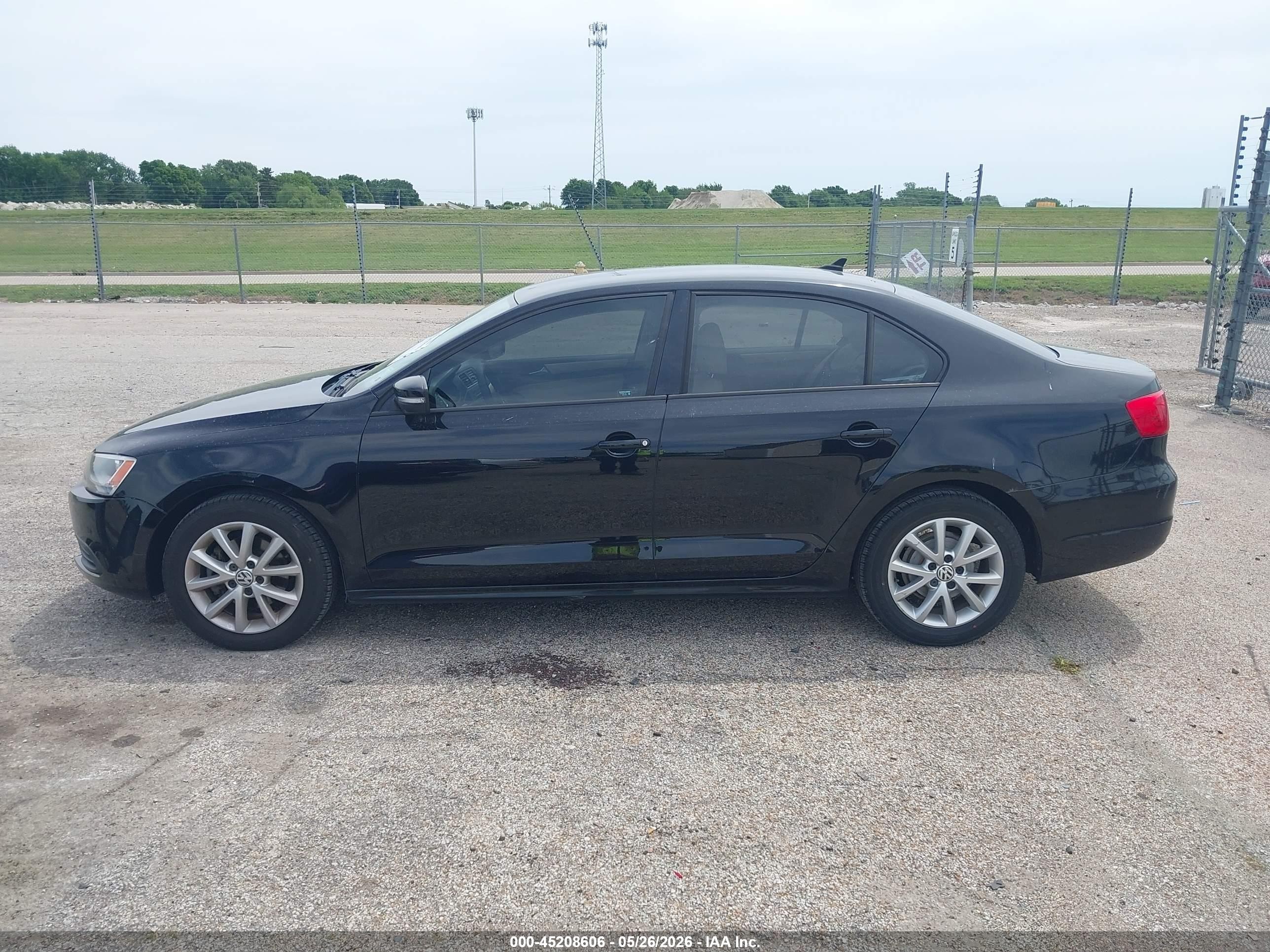 2012 Volkswagen Jetta 2.5l Se Black vin: 3VWDX7AJ1CM074572