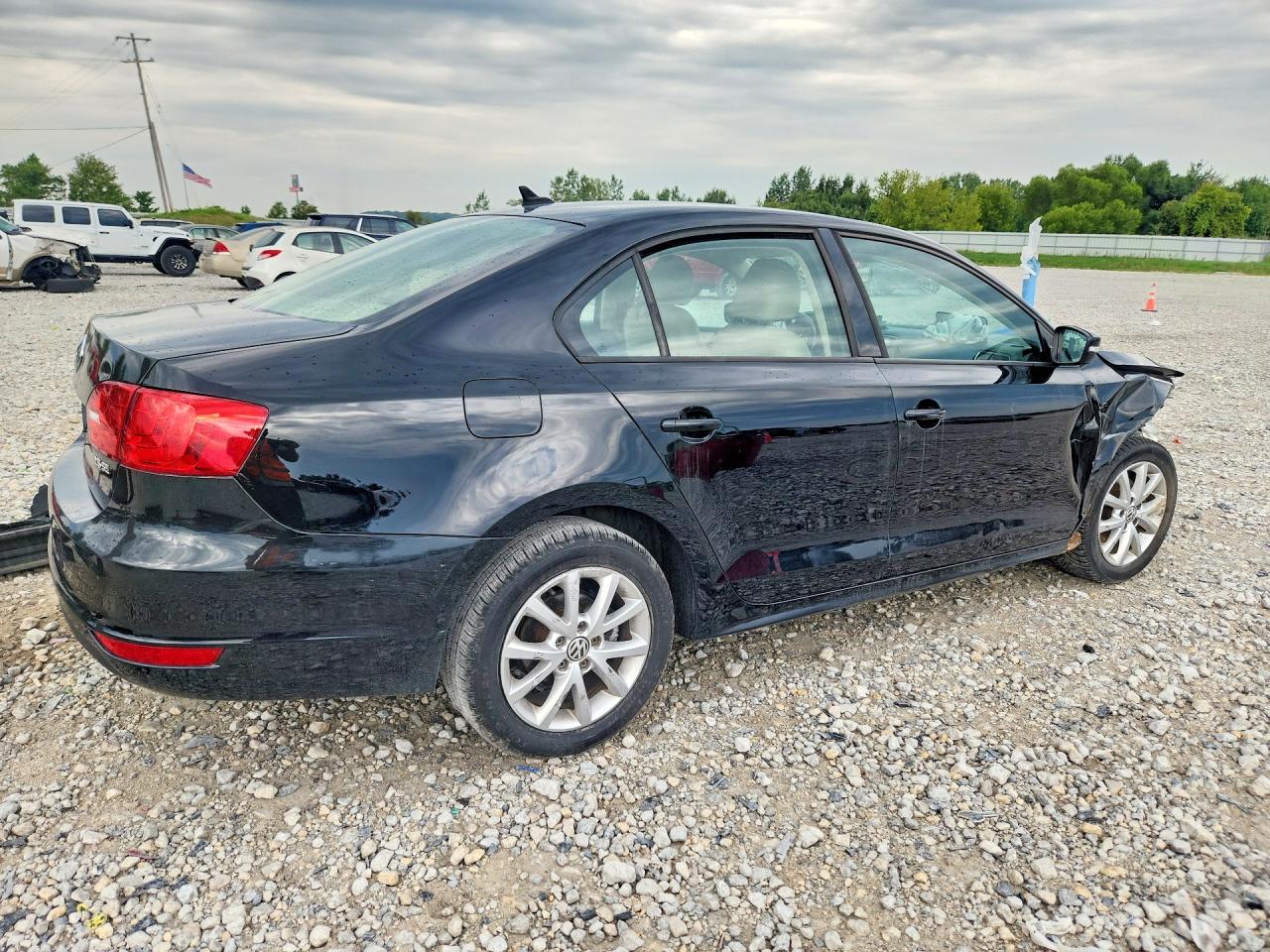 2012 Volkswagen Jetta Se Black vin: 3VWDX7AJ1CM121406