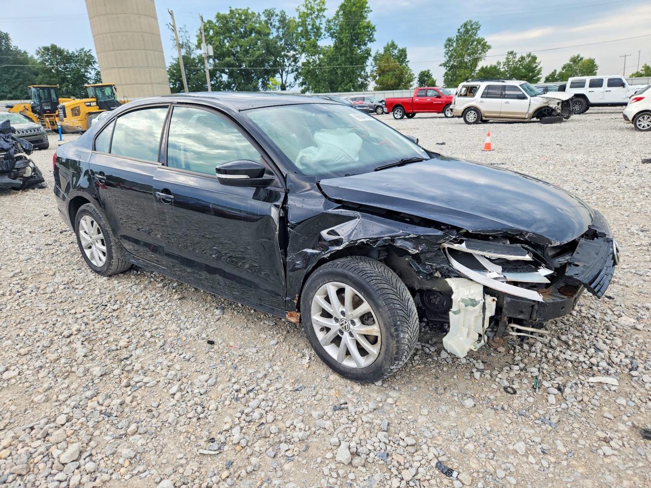 2012 Volkswagen Jetta Se Black vin: 3VWDX7AJ1CM121406