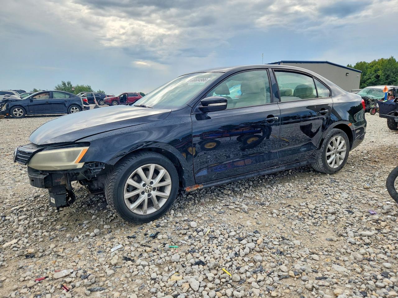 2012 Volkswagen Jetta Se Black vin: 3VWDX7AJ1CM121406