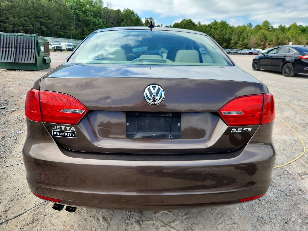 2012 Volkswagen Jetta Se Brown vin: 3VWDX7AJ1CM328636