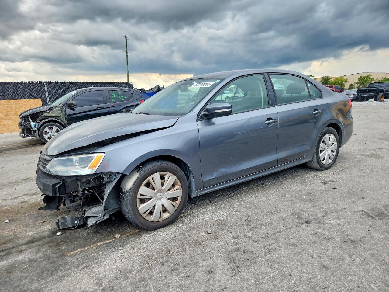 2012 Volkswagen Jetta Se Gray vin: 3VWDX7AJ1CM343864