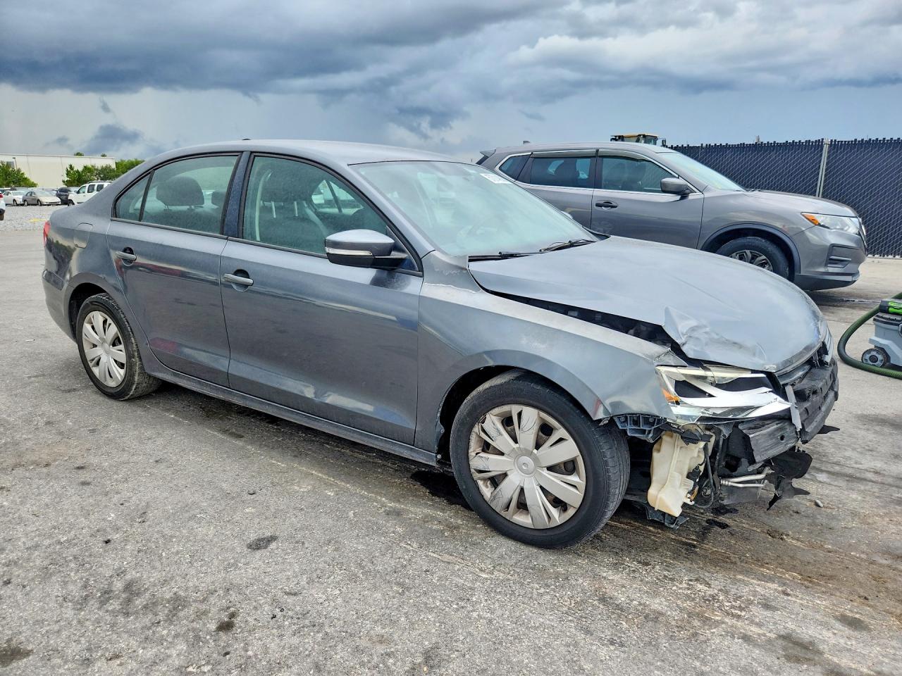 2012 Volkswagen Jetta Se Gray vin: 3VWDX7AJ1CM343864