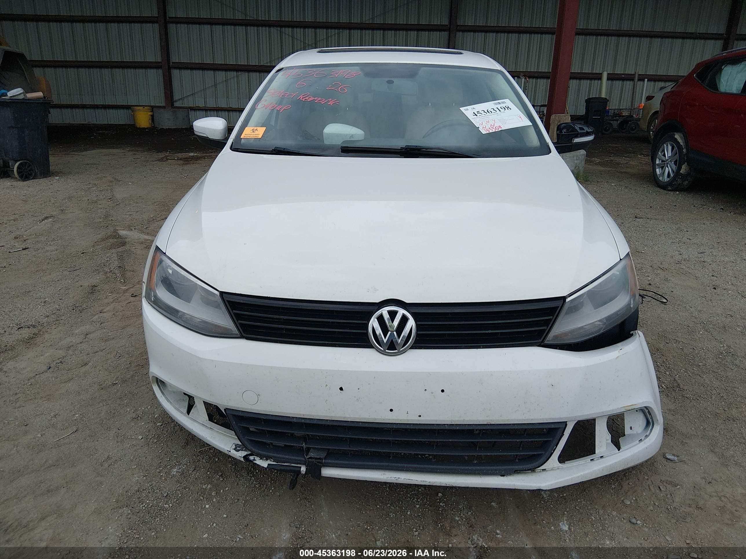 2012 Volkswagen Jetta 2.5l Se White vin: 3VWDX7AJ1CM345128