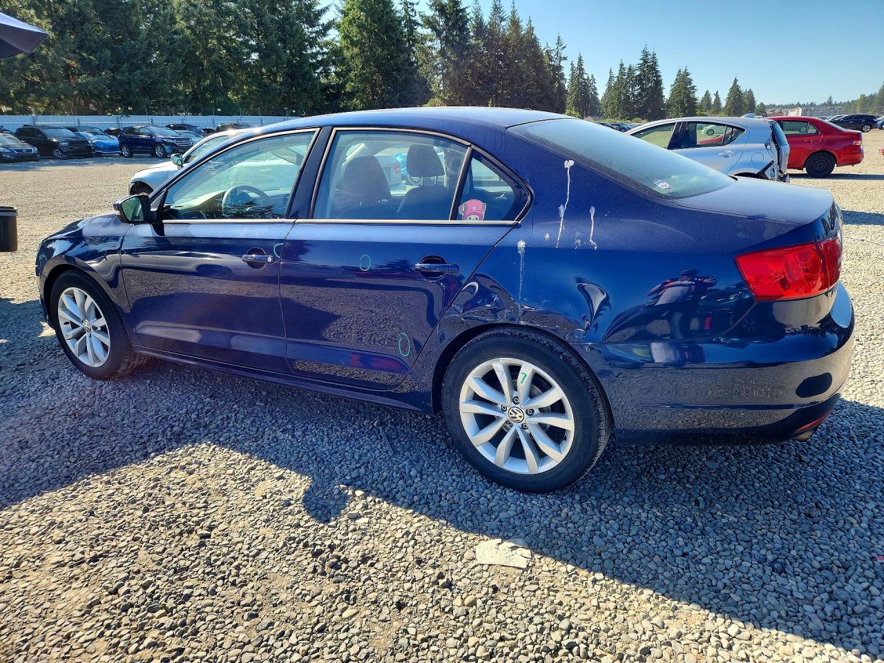 2012 Volkswagen Jetta Se Синий vin: 3VWDX7AJ1CM350751