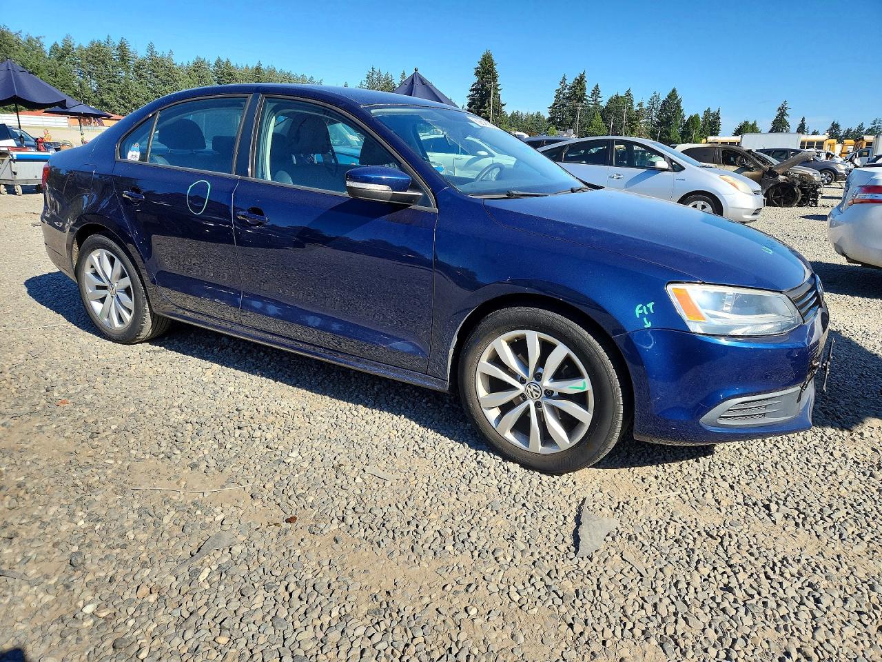 2012 Volkswagen Jetta Se Синий vin: 3VWDX7AJ1CM350751