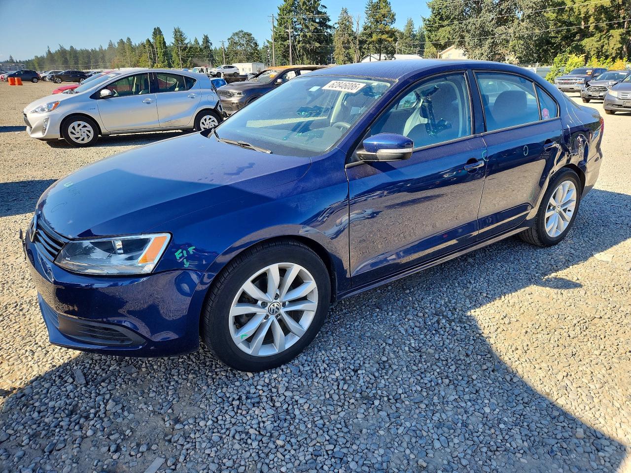 2012 Volkswagen Jetta Se Синий vin: 3VWDX7AJ1CM350751