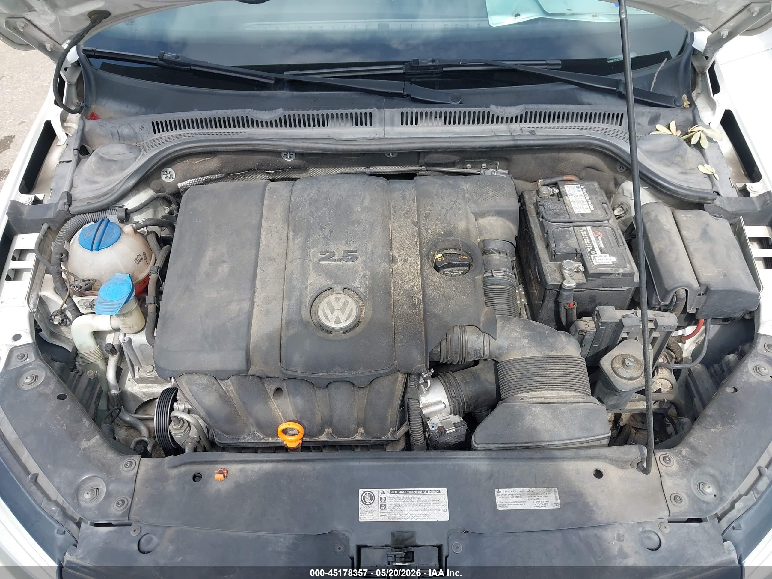 2012 Volkswagen Jetta 2.5l Se White vin: 3VWDX7AJ1CM356940