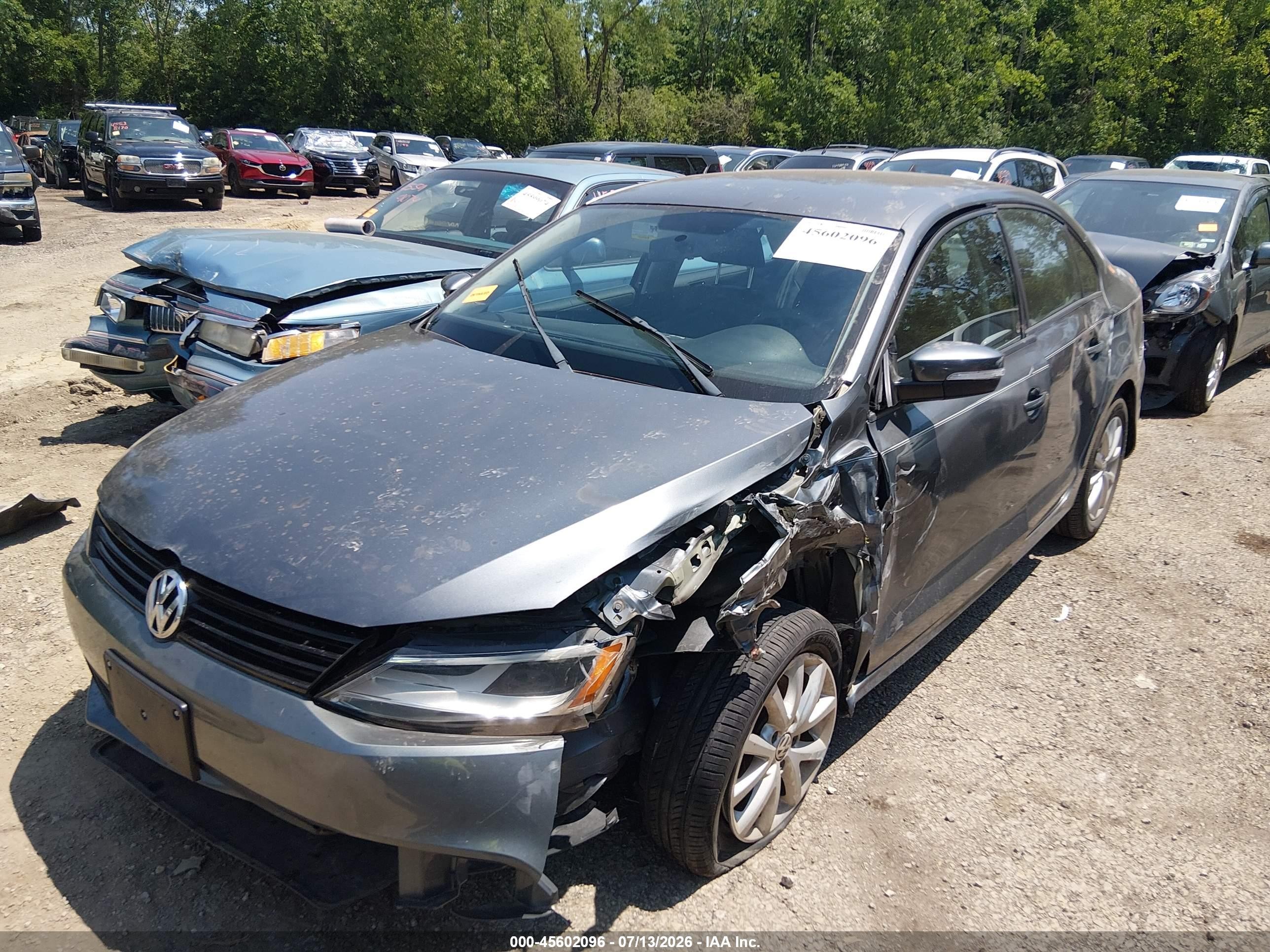 2012 Volkswagen Jetta 2.5l Se Gray vin: 3VWDX7AJ1CM362169