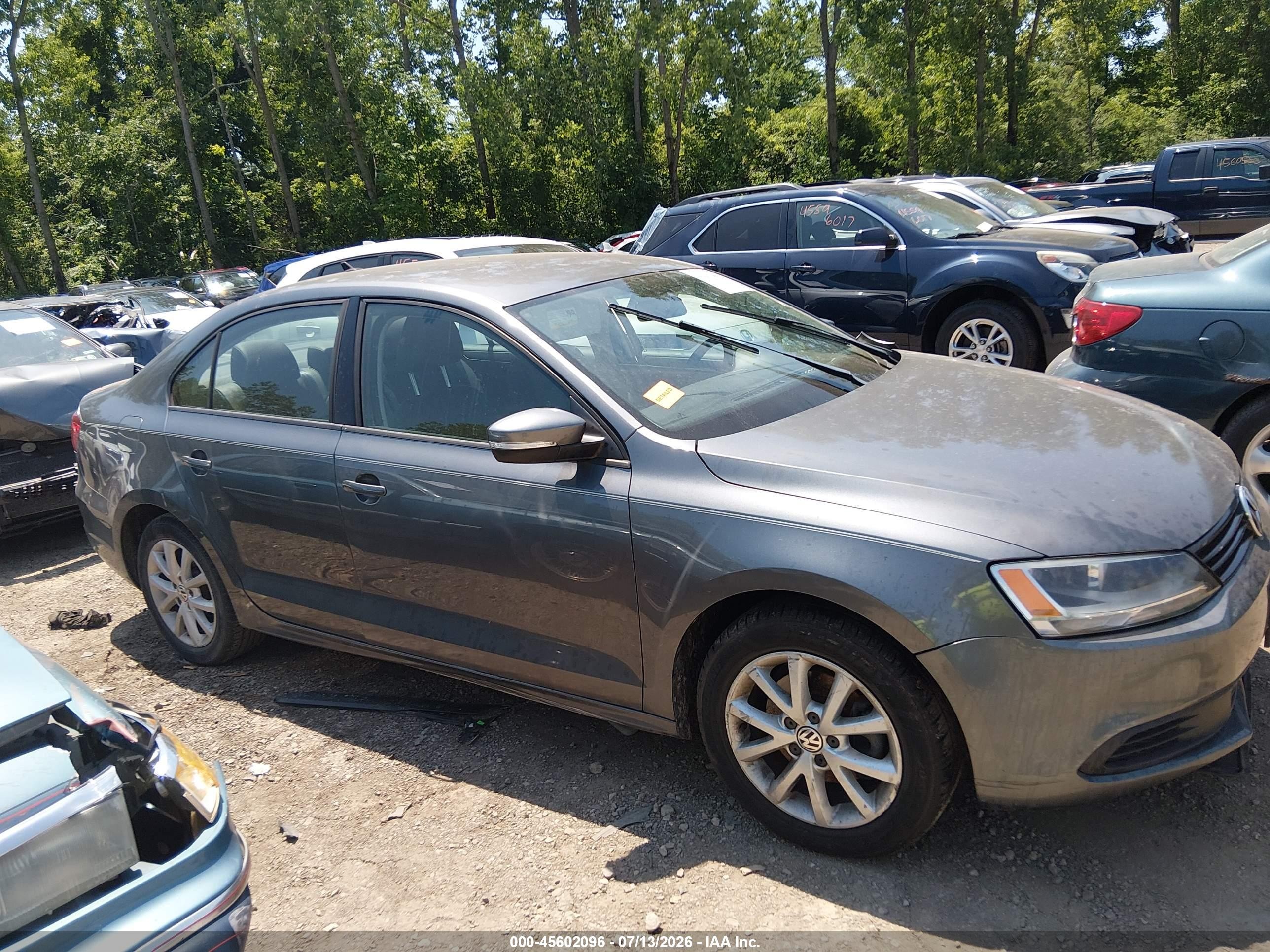 2012 Volkswagen Jetta 2.5l Se Gray vin: 3VWDX7AJ1CM362169