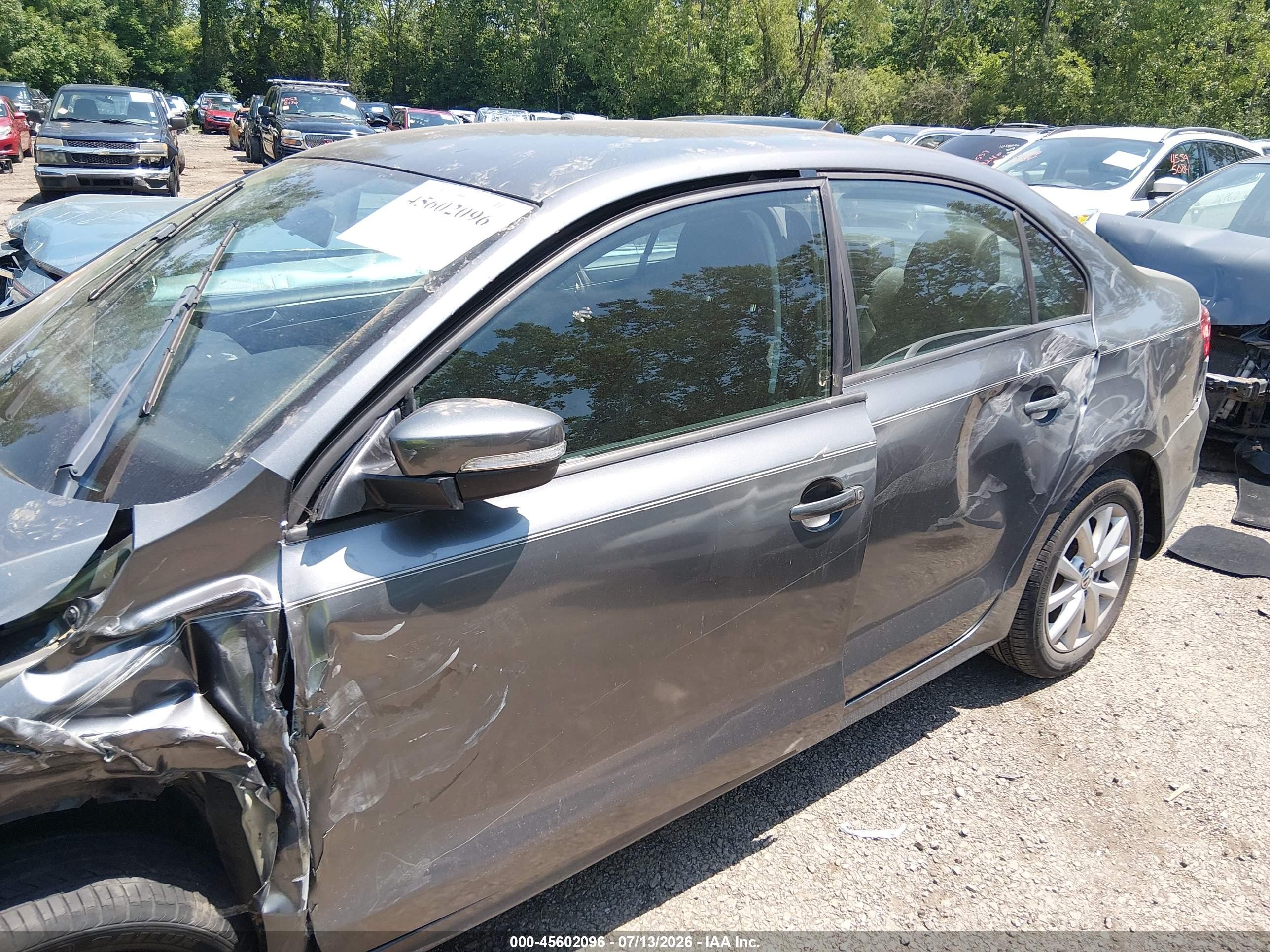 2012 Volkswagen Jetta 2.5l Se Gray vin: 3VWDX7AJ1CM362169