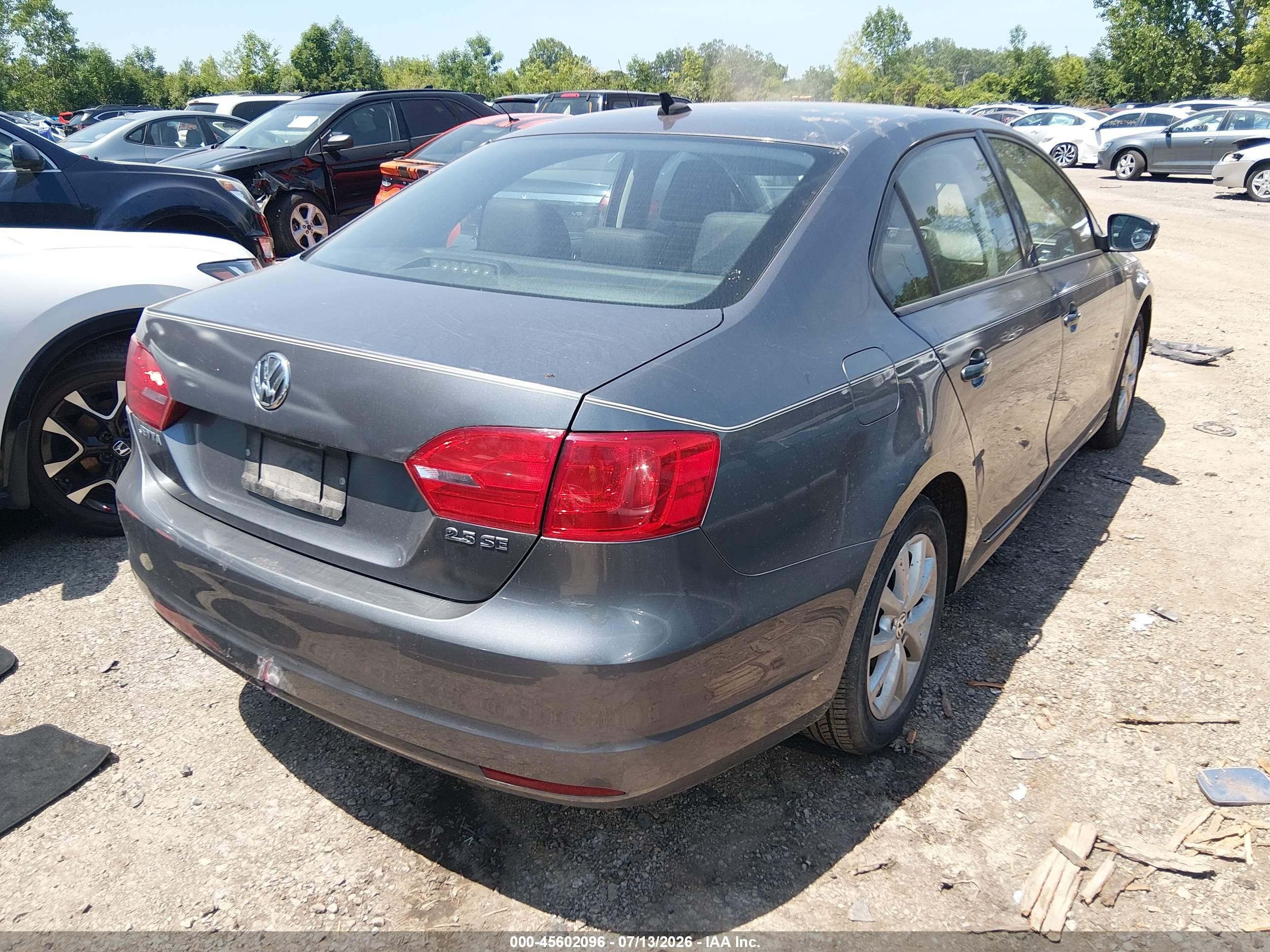 2012 Volkswagen Jetta 2.5l Se Gray vin: 3VWDX7AJ1CM362169