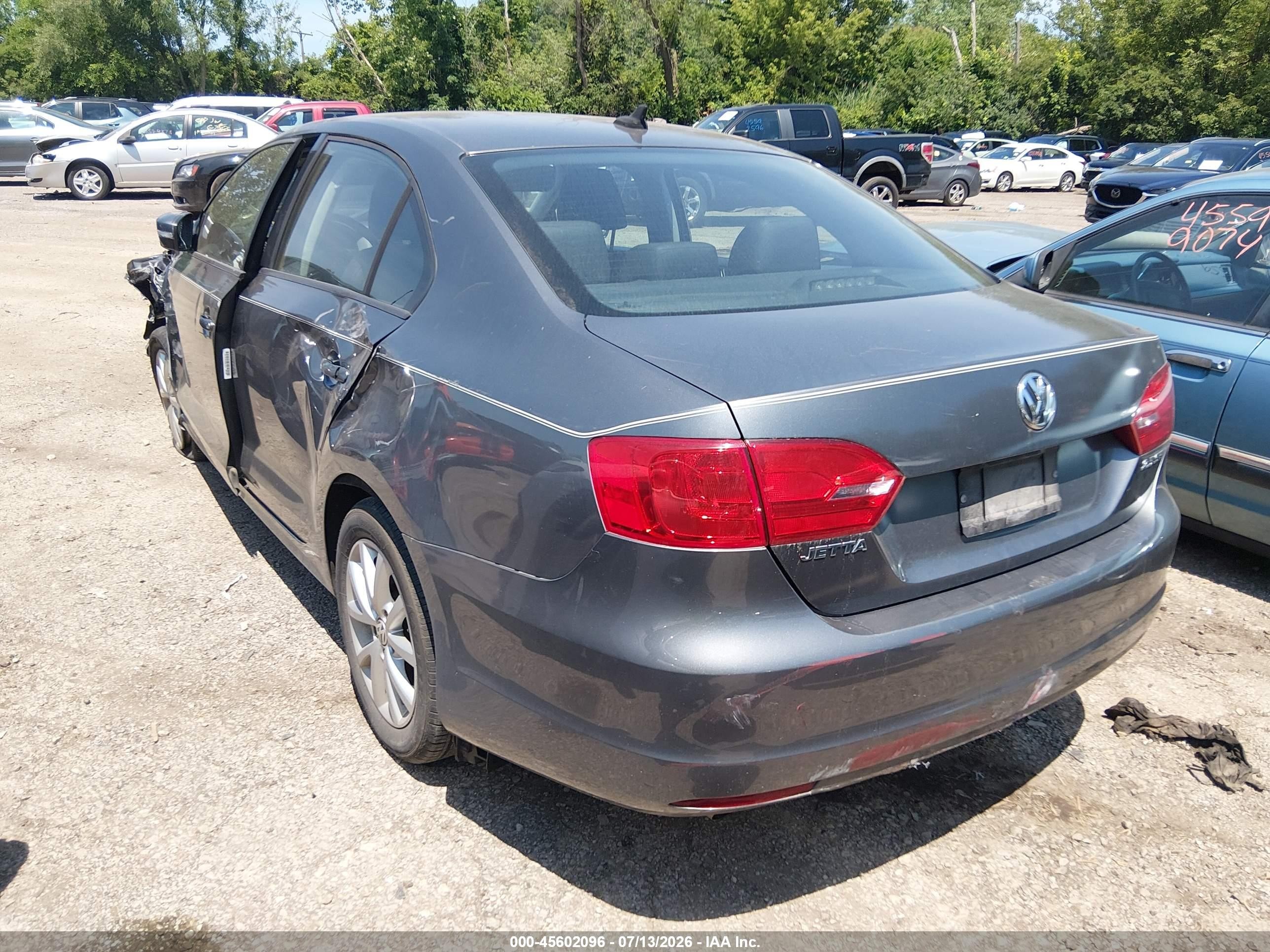 2012 Volkswagen Jetta 2.5l Se Gray vin: 3VWDX7AJ1CM362169