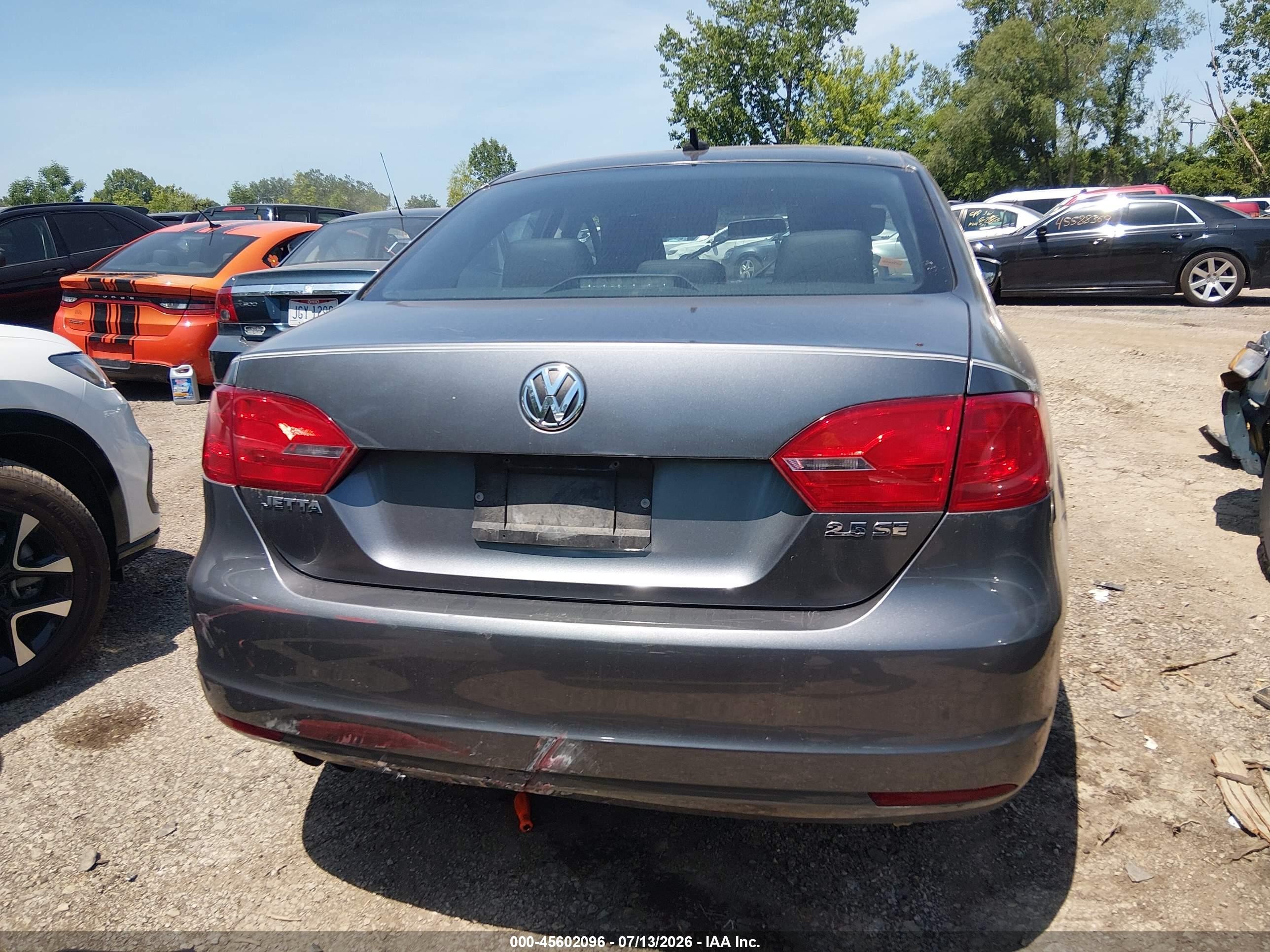 2012 Volkswagen Jetta 2.5l Se Gray vin: 3VWDX7AJ1CM362169