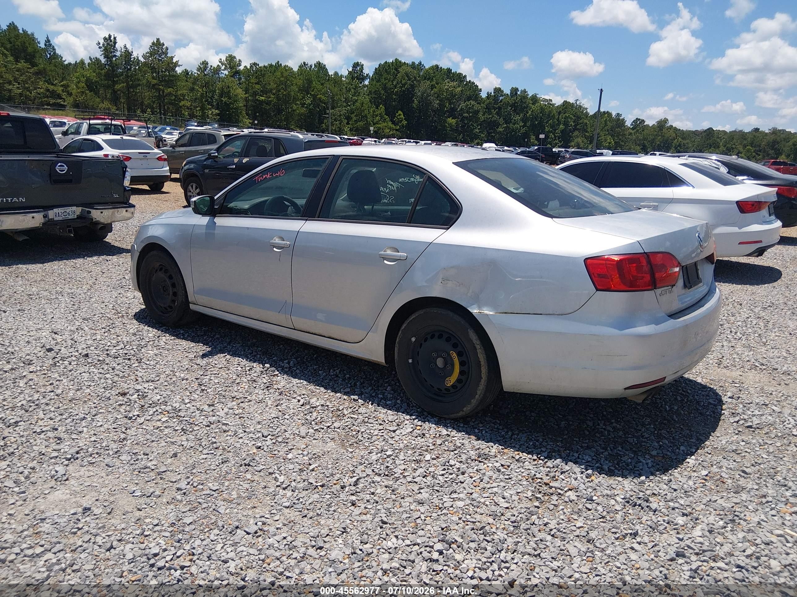 2012 Volkswagen Jetta 2.5l Se Gray vin: 3VWDX7AJ1CM455760