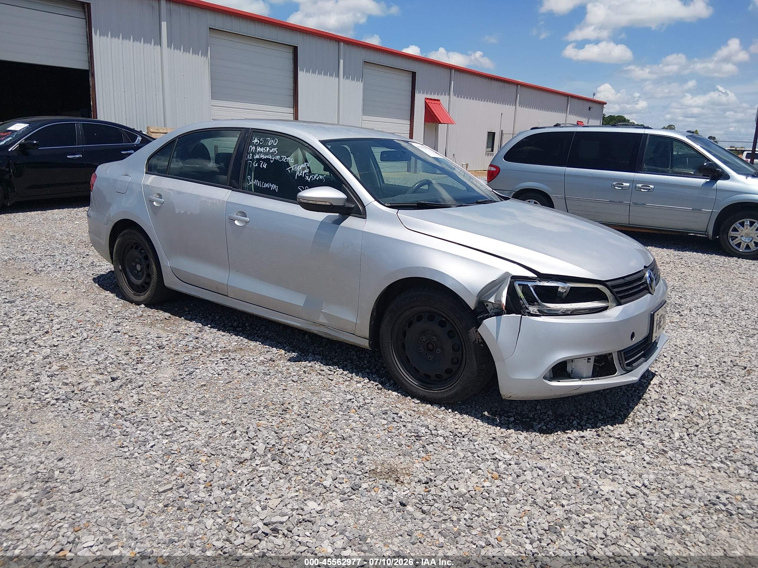 2012 Volkswagen Jetta 2.5l Se Gray vin: 3VWDX7AJ1CM455760
