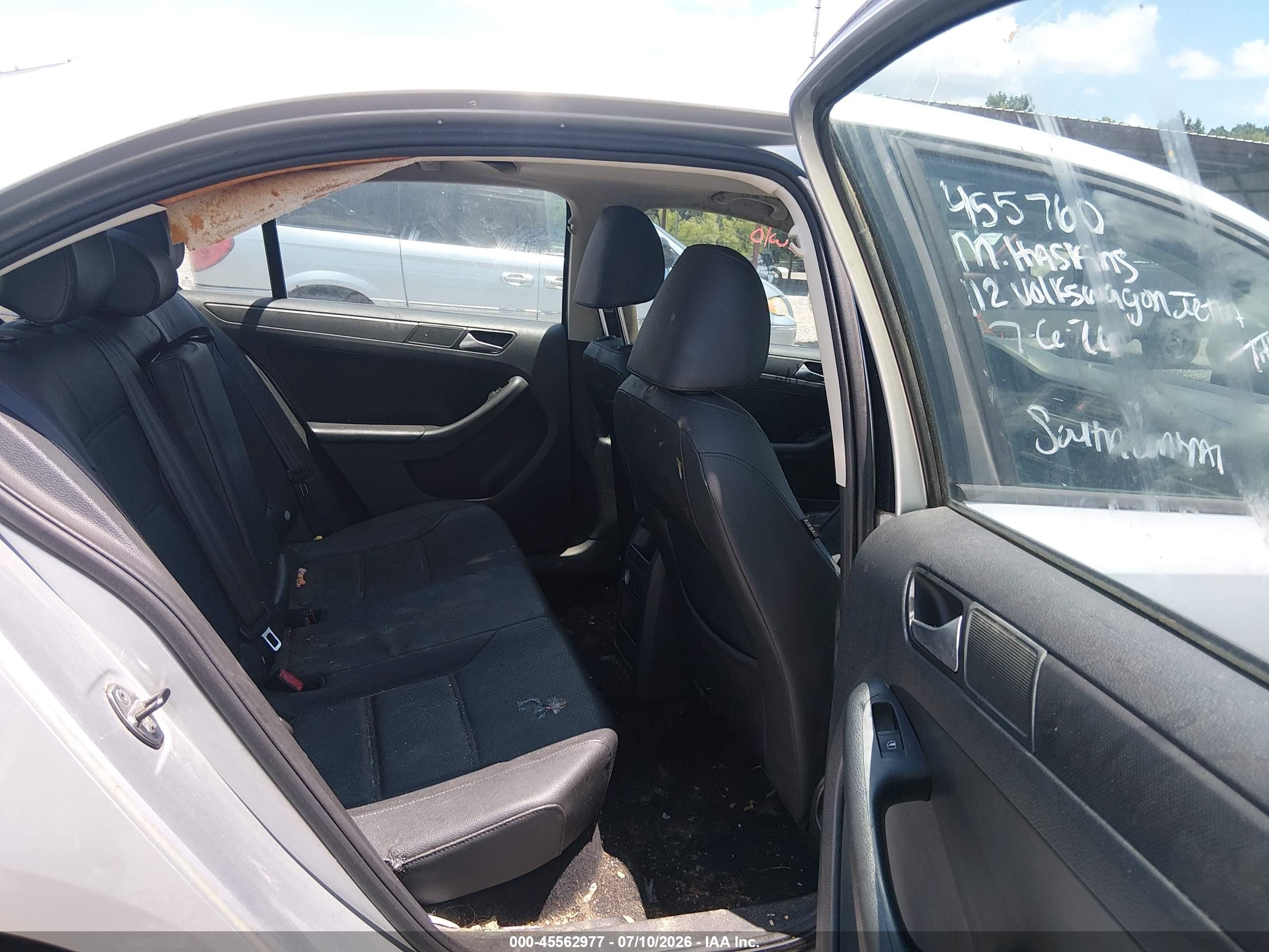 2012 Volkswagen Jetta 2.5l Se Gray vin: 3VWDX7AJ1CM455760