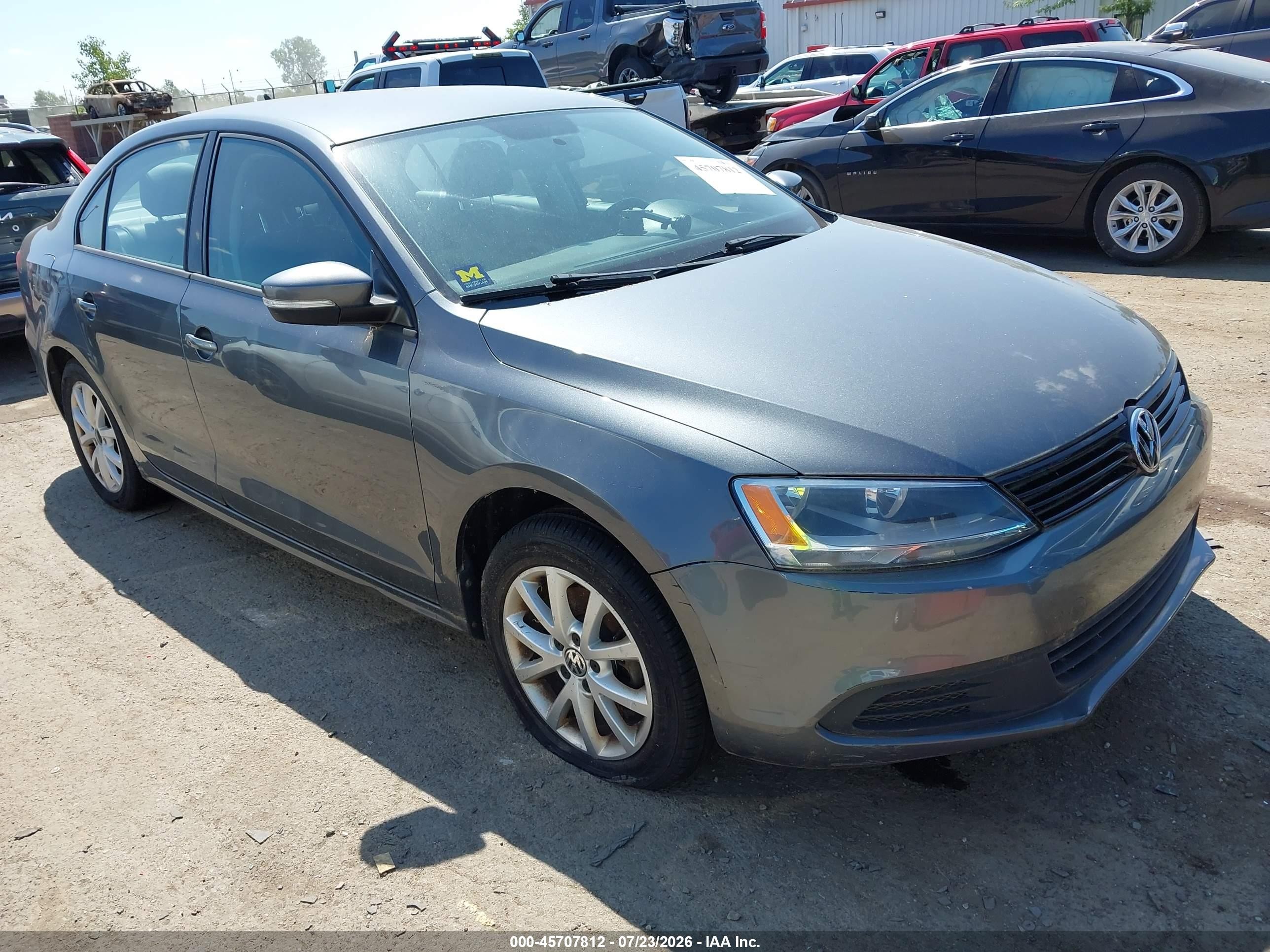 2012 Volkswagen Jetta 2.5l Se Gray vin: 3VWDX7AJ1CM468783
