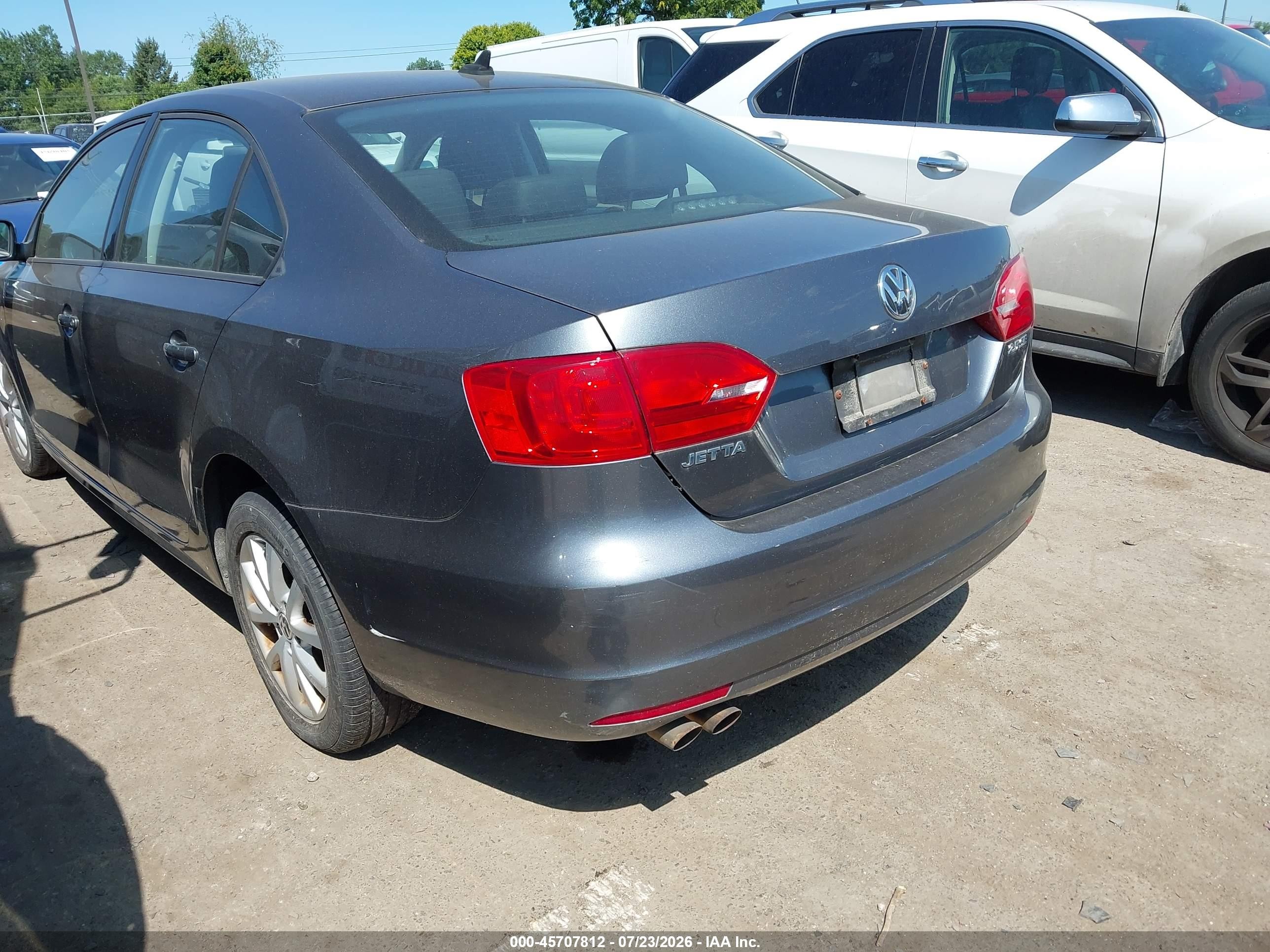 2012 Volkswagen Jetta 2.5l Se Gray vin: 3VWDX7AJ1CM468783
