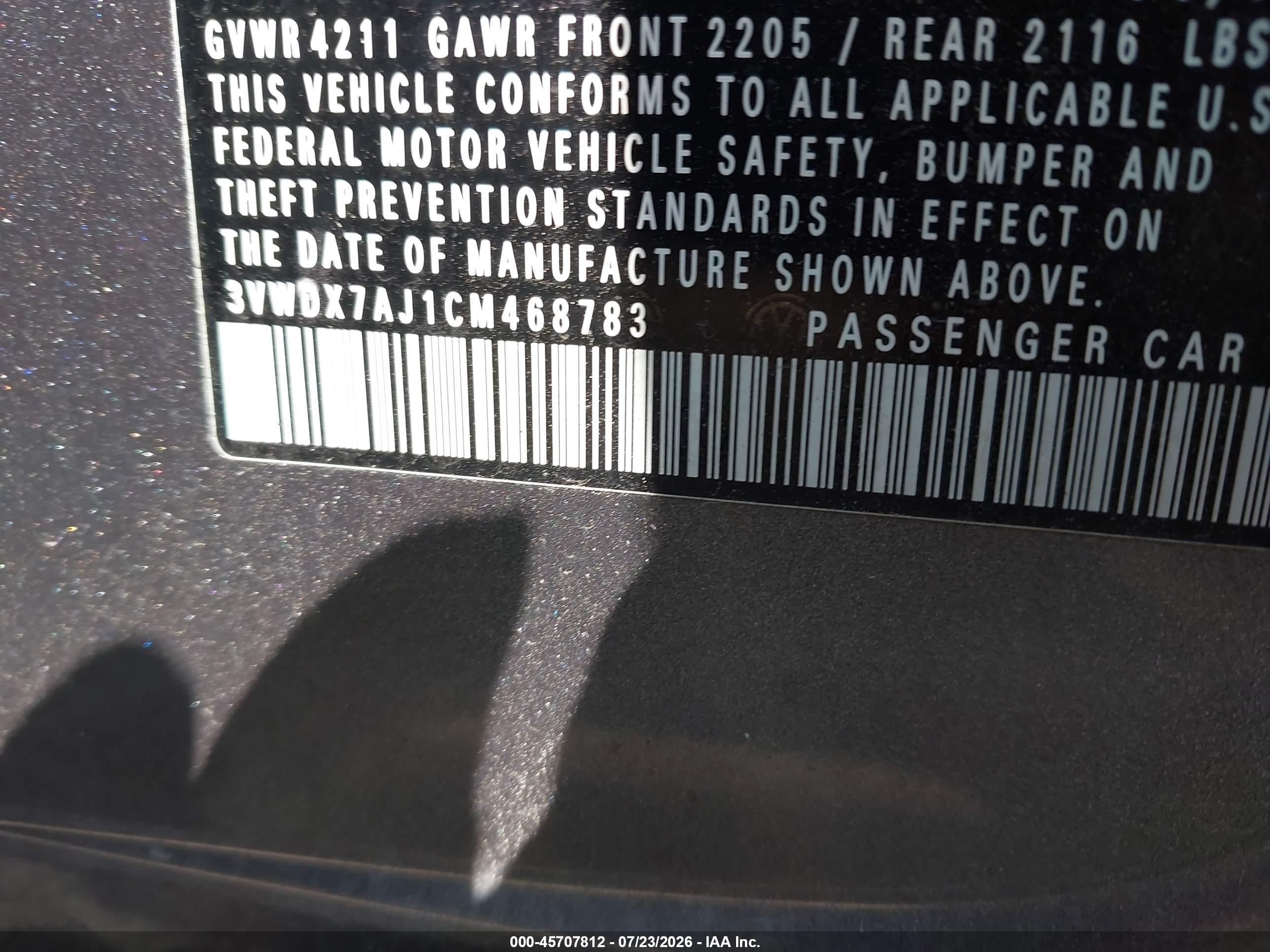 2012 Volkswagen Jetta 2.5l Se Gray vin: 3VWDX7AJ1CM468783