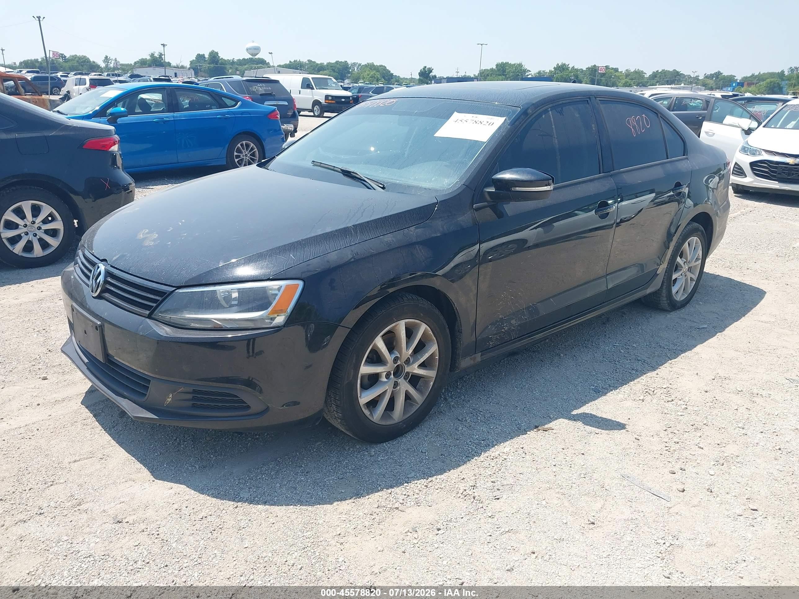 2012 Volkswagen Jetta 2.5l Se Black vin: 3VWDX7AJ2CM063791