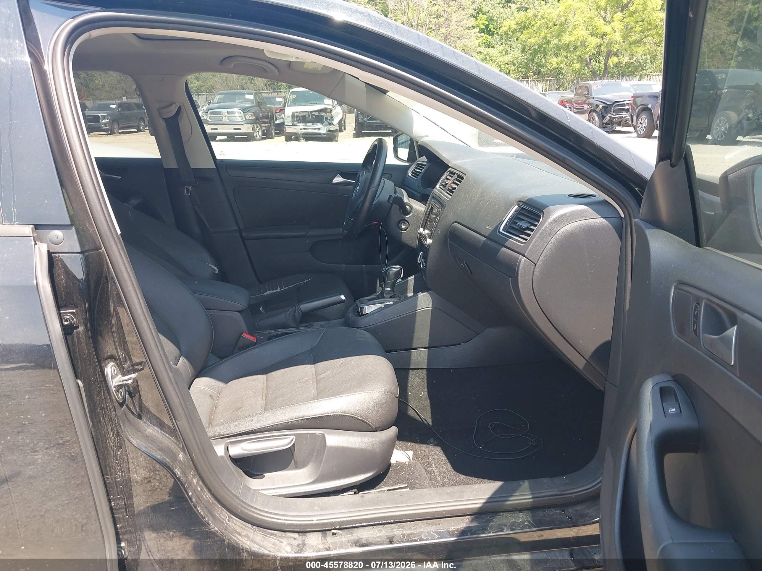2012 Volkswagen Jetta 2.5l Se Black vin: 3VWDX7AJ2CM063791