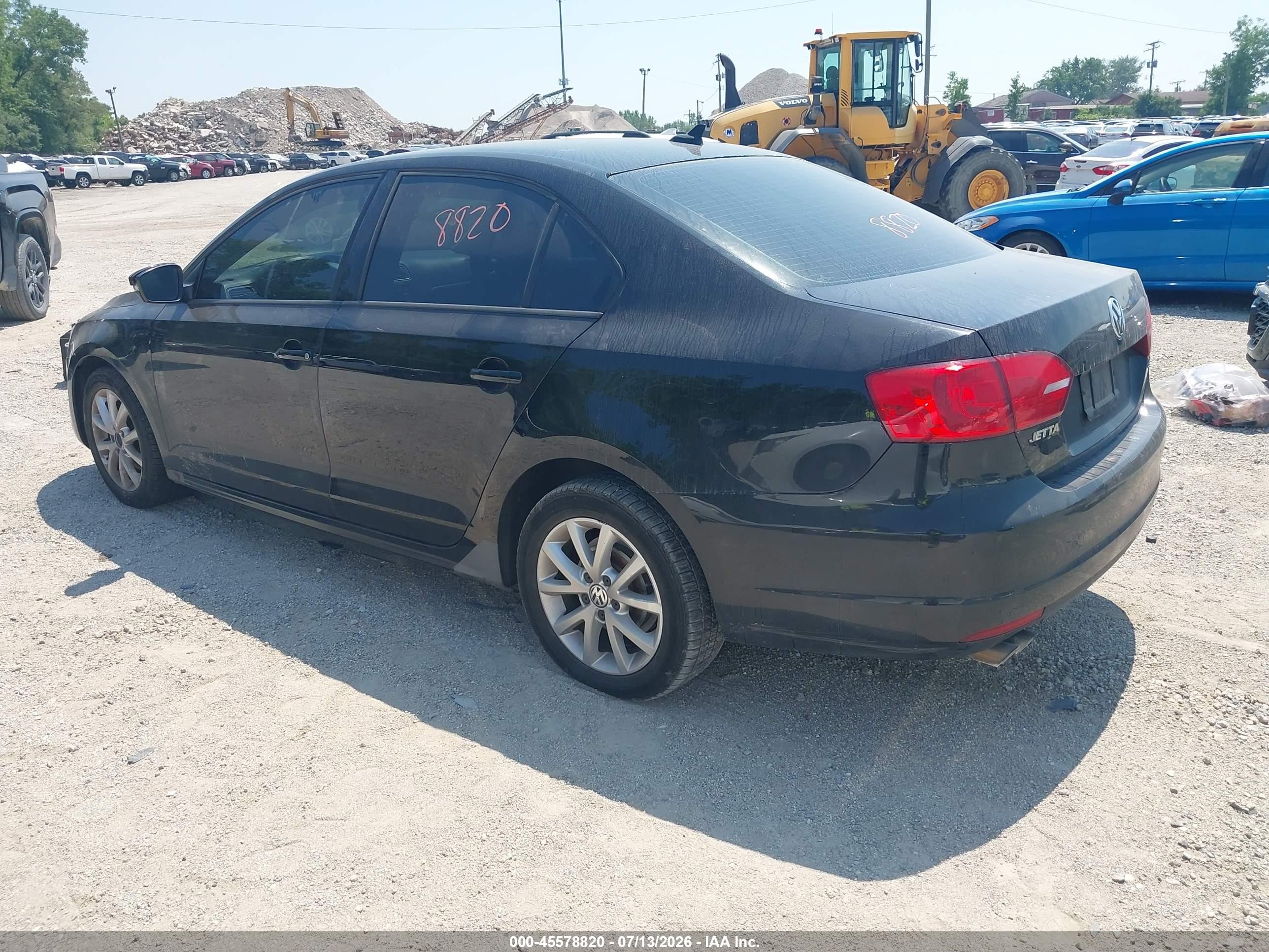 2012 Volkswagen Jetta 2.5l Se Black vin: 3VWDX7AJ2CM063791