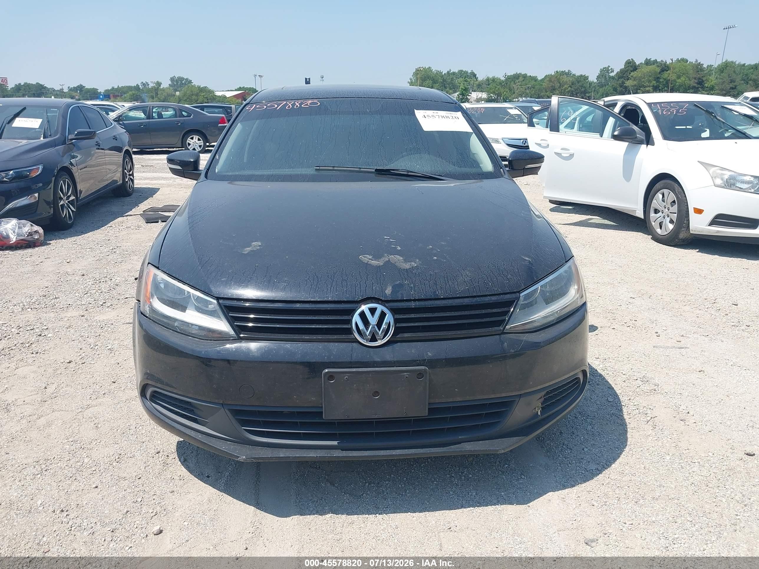 2012 Volkswagen Jetta 2.5l Se Black vin: 3VWDX7AJ2CM063791