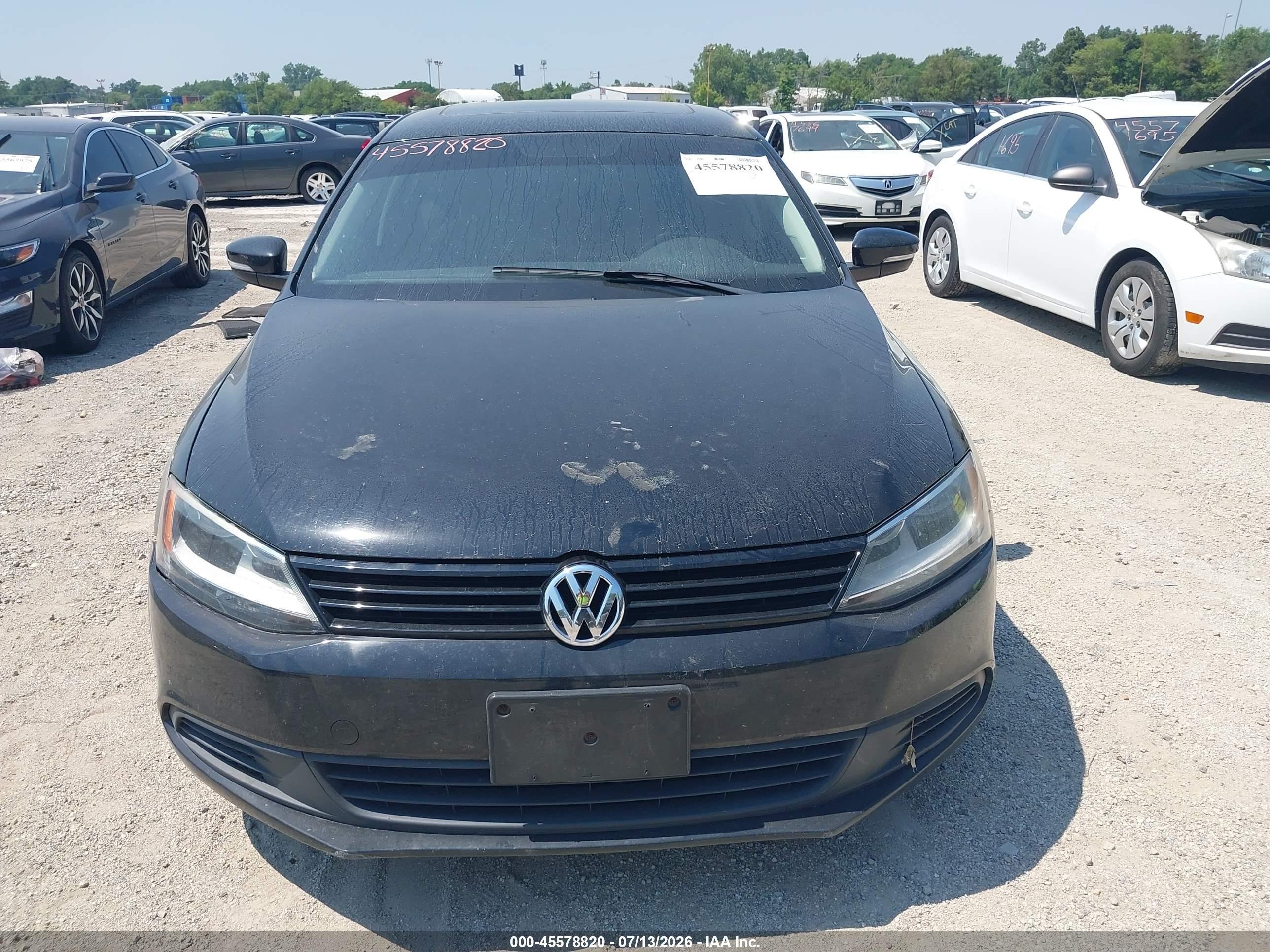 2012 Volkswagen Jetta 2.5l Se Black vin: 3VWDX7AJ2CM063791