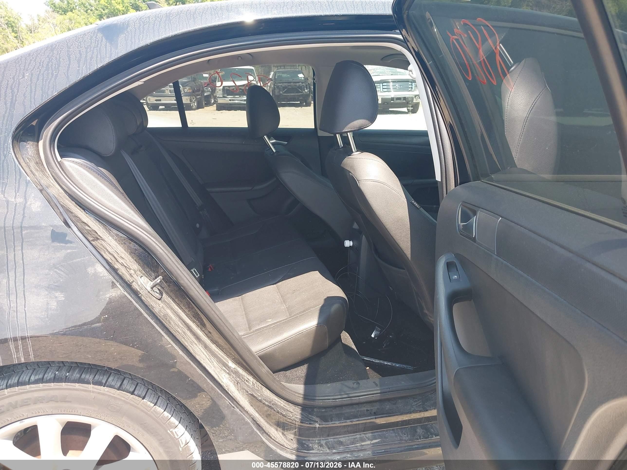 2012 Volkswagen Jetta 2.5l Se Black vin: 3VWDX7AJ2CM063791