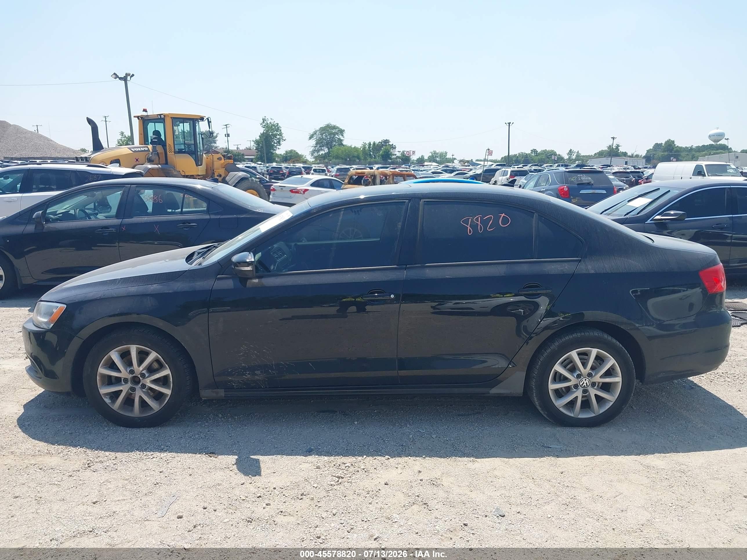 2012 Volkswagen Jetta 2.5l Se Black vin: 3VWDX7AJ2CM063791