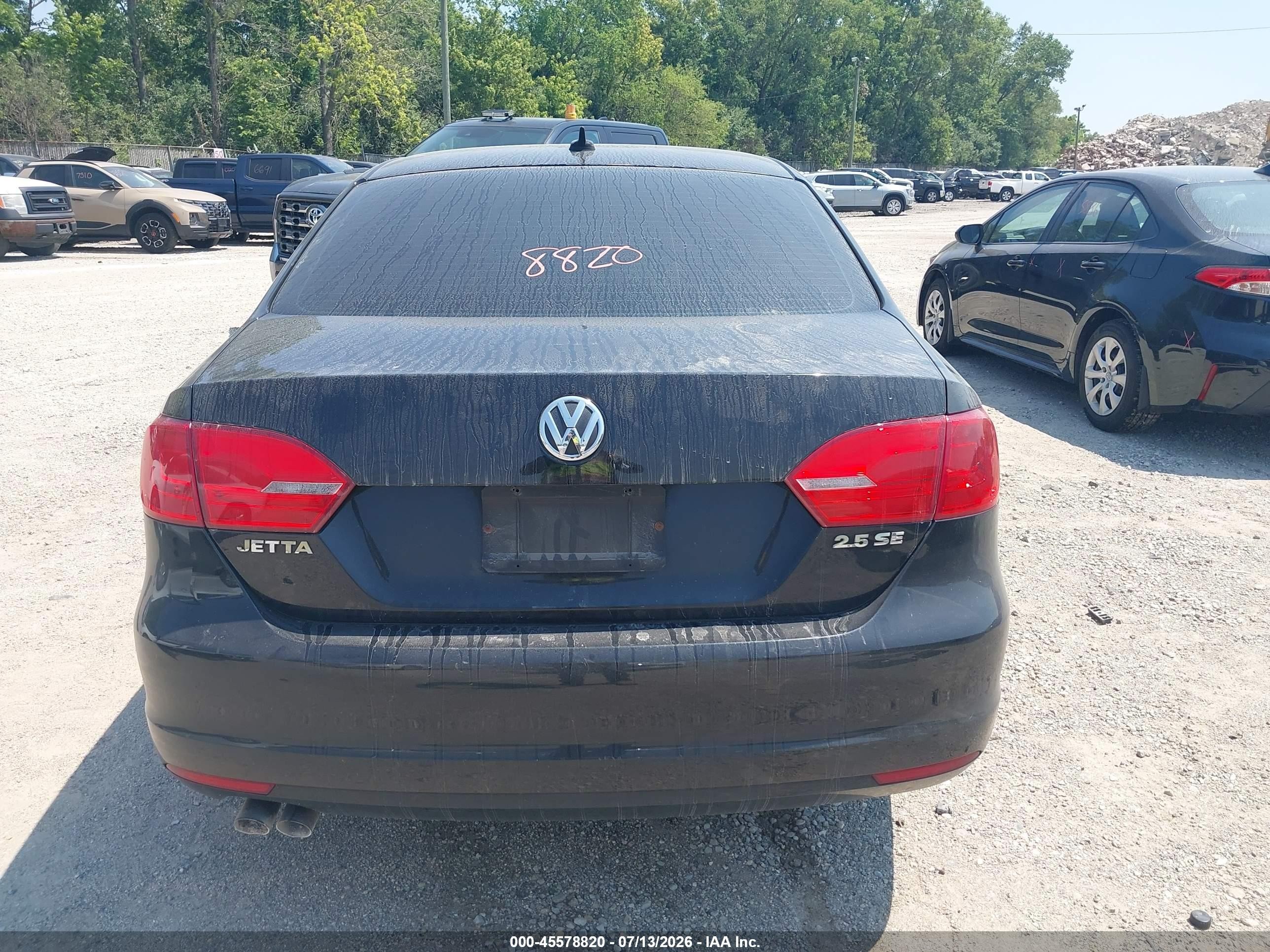 2012 Volkswagen Jetta 2.5l Se Black vin: 3VWDX7AJ2CM063791
